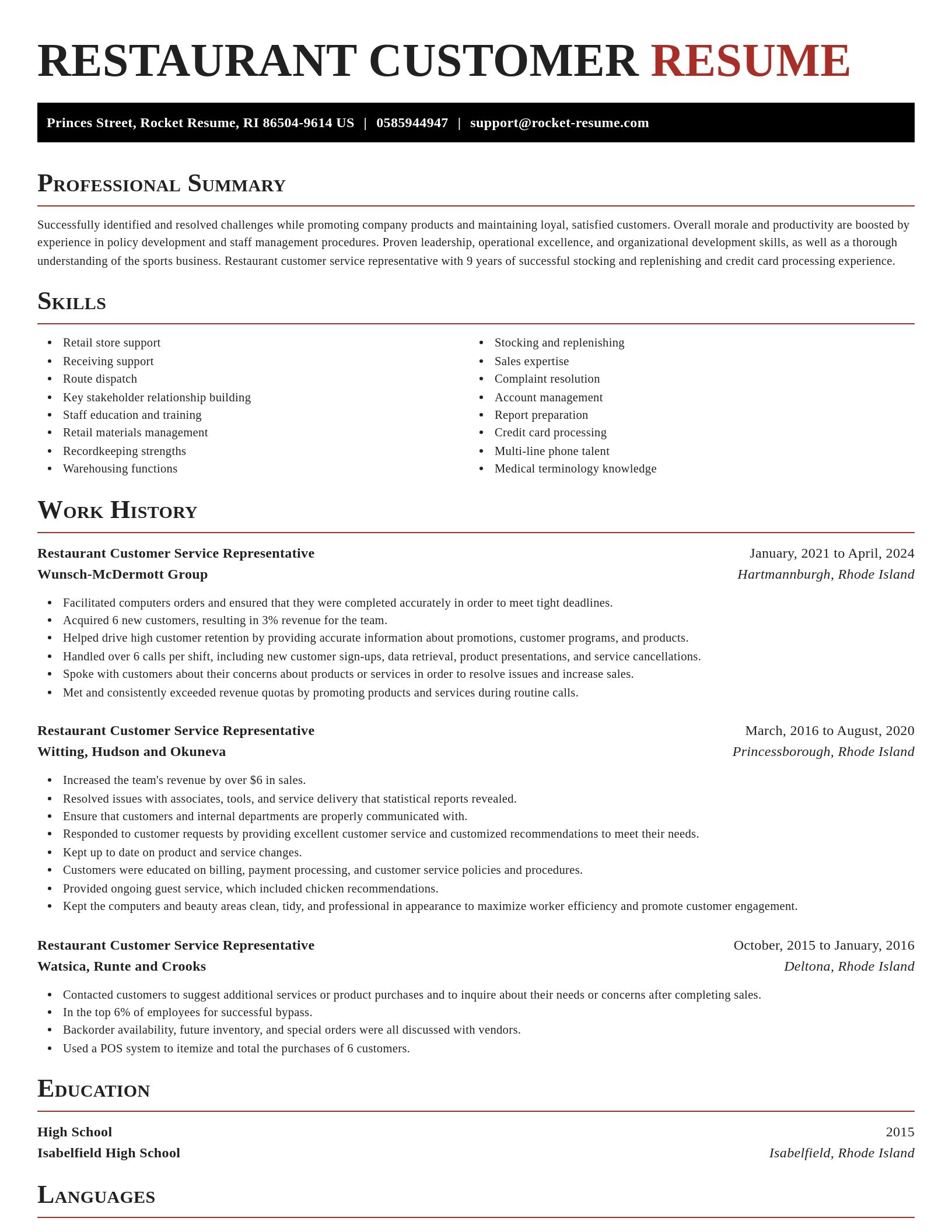 Exquisite resume template