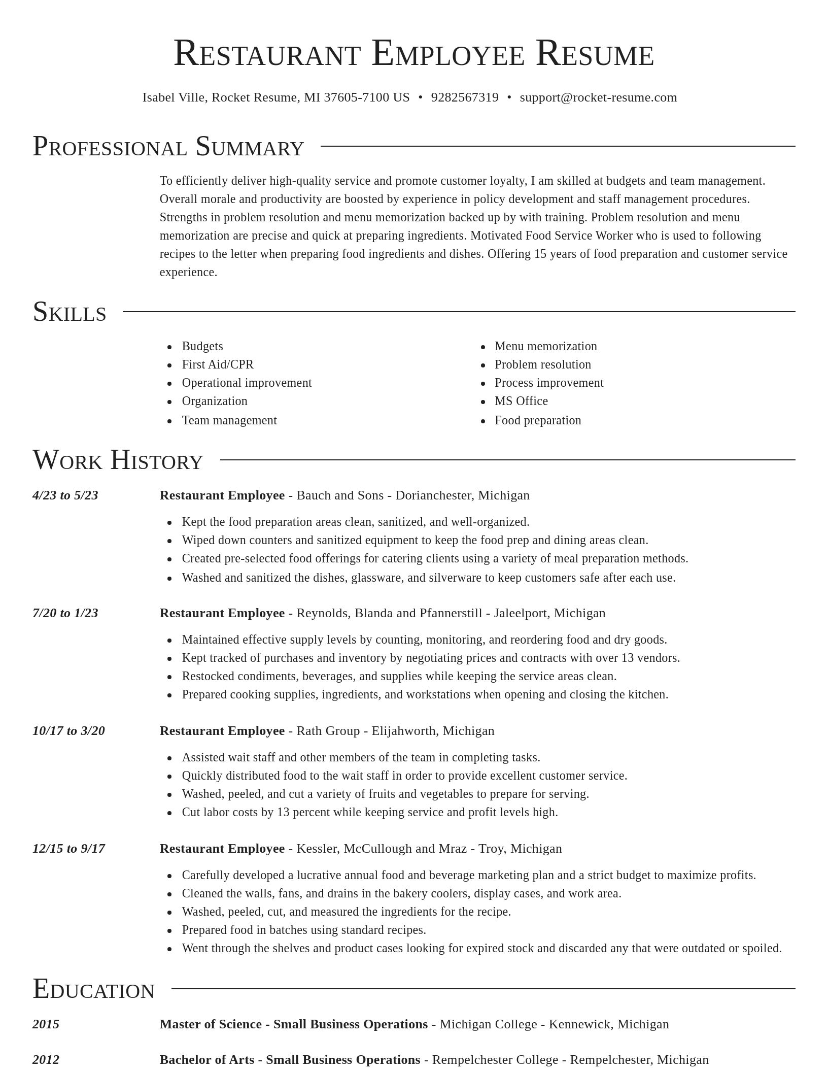 Director resume template