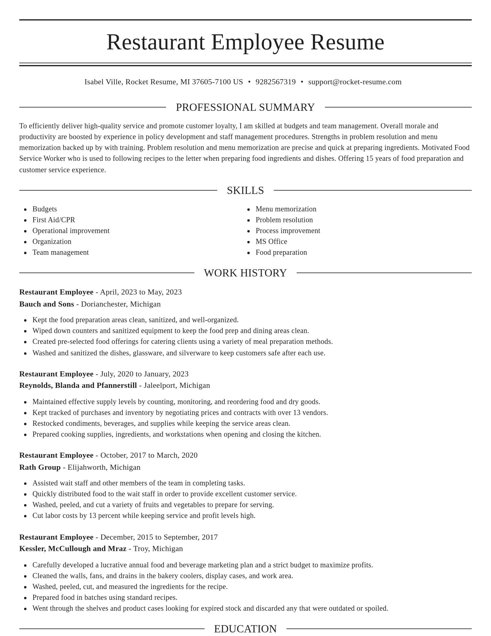 Elegant resume template