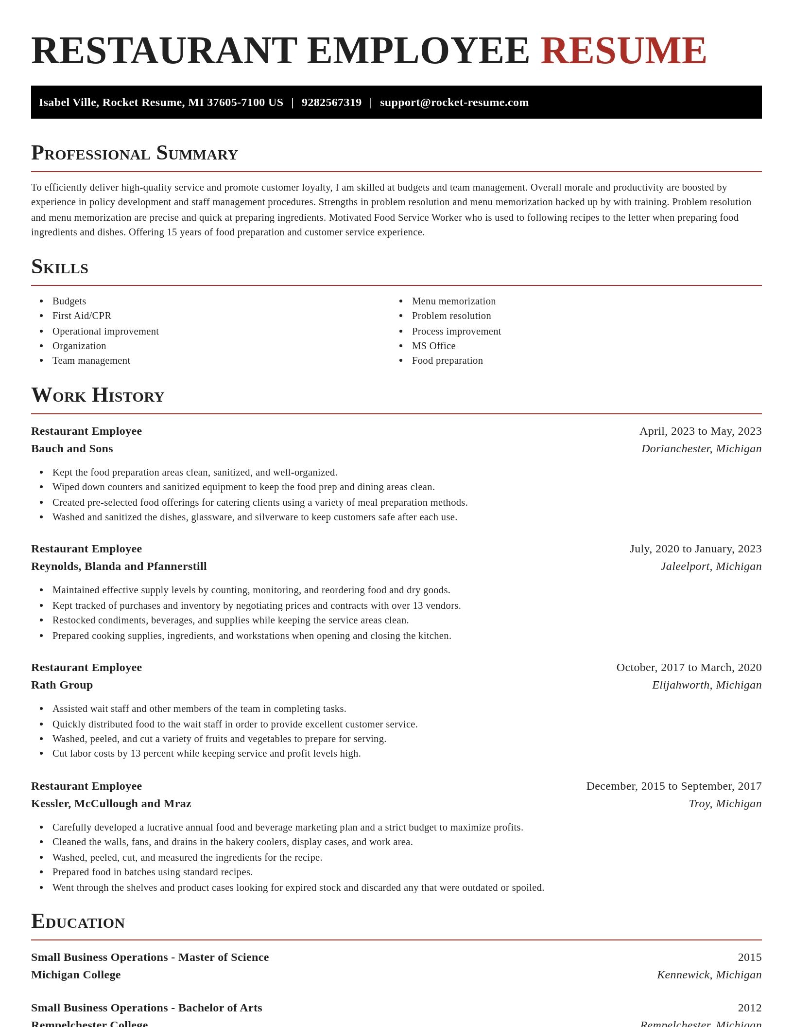 Exquisite resume template