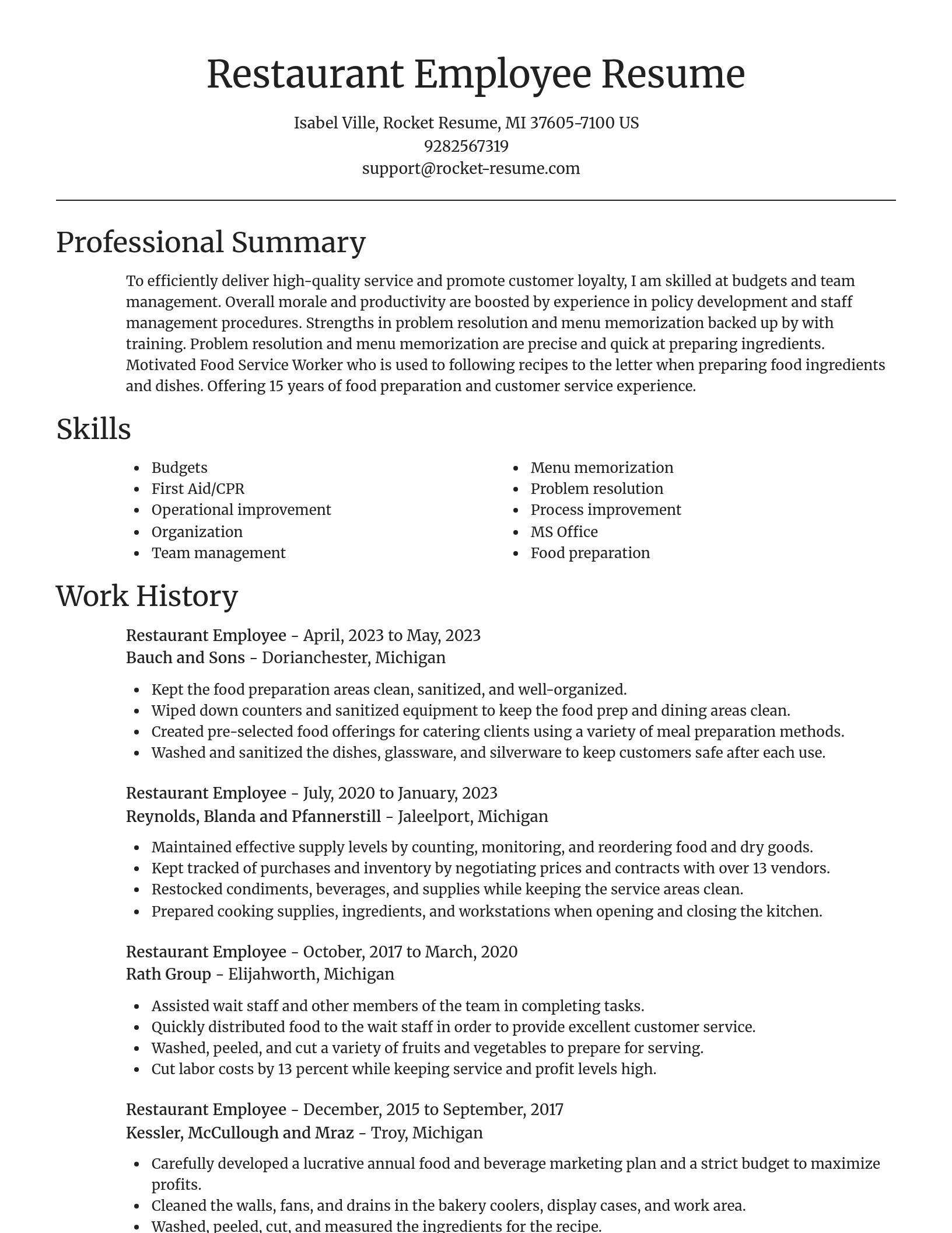 Focal Point resume template