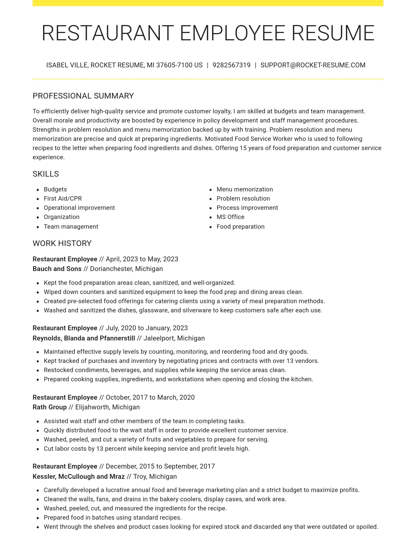 Grand resume template