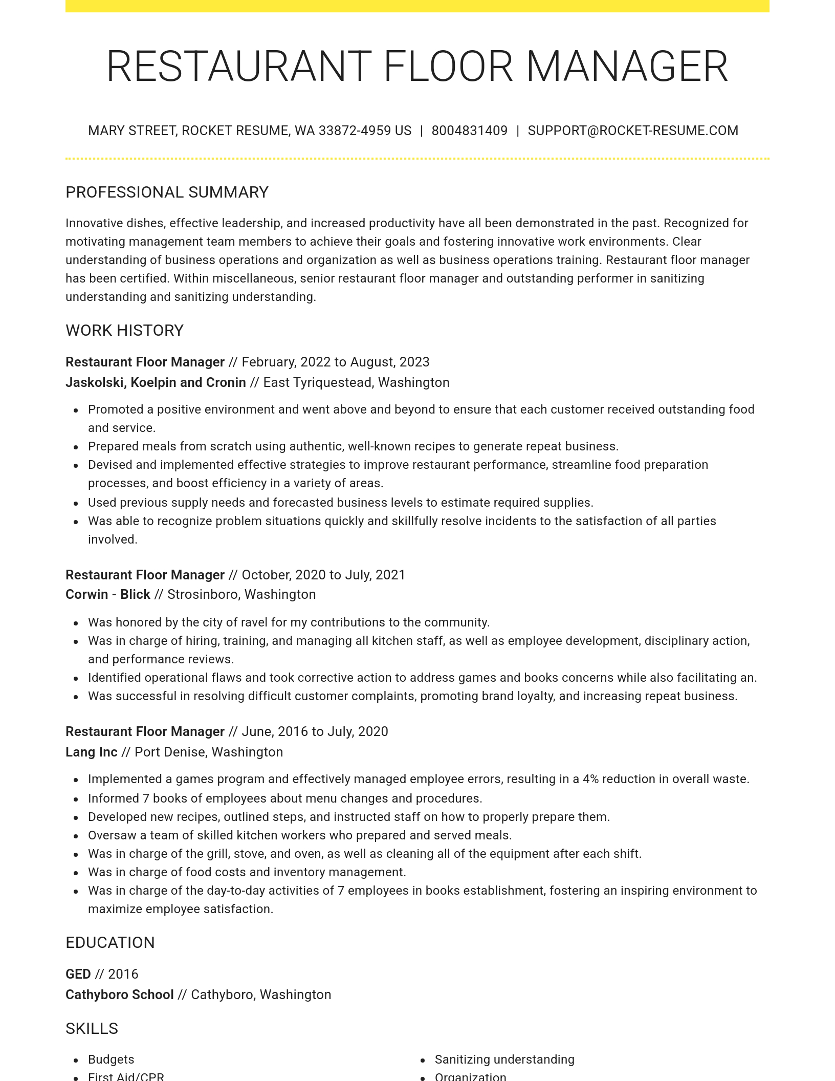 Grand resume template