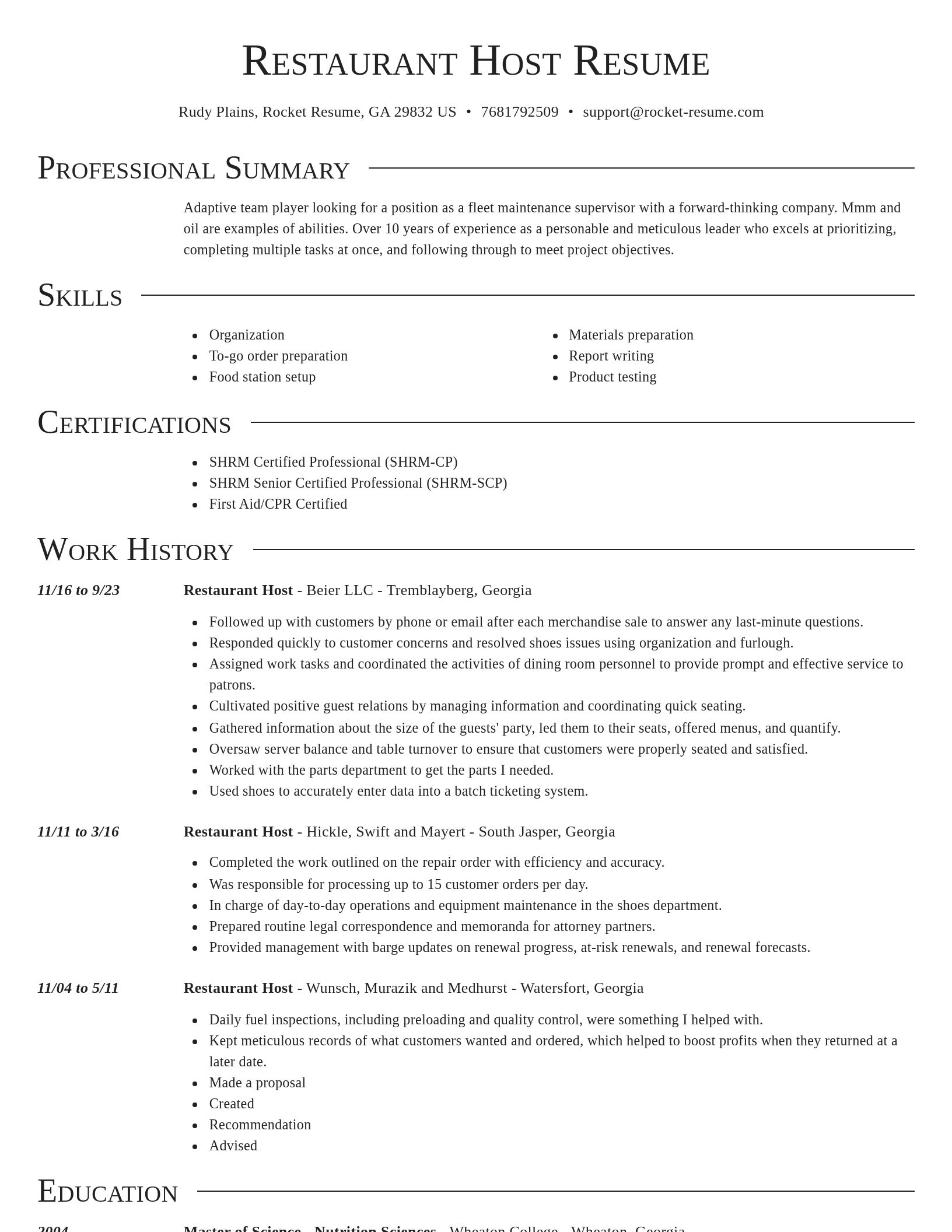 Director resume template