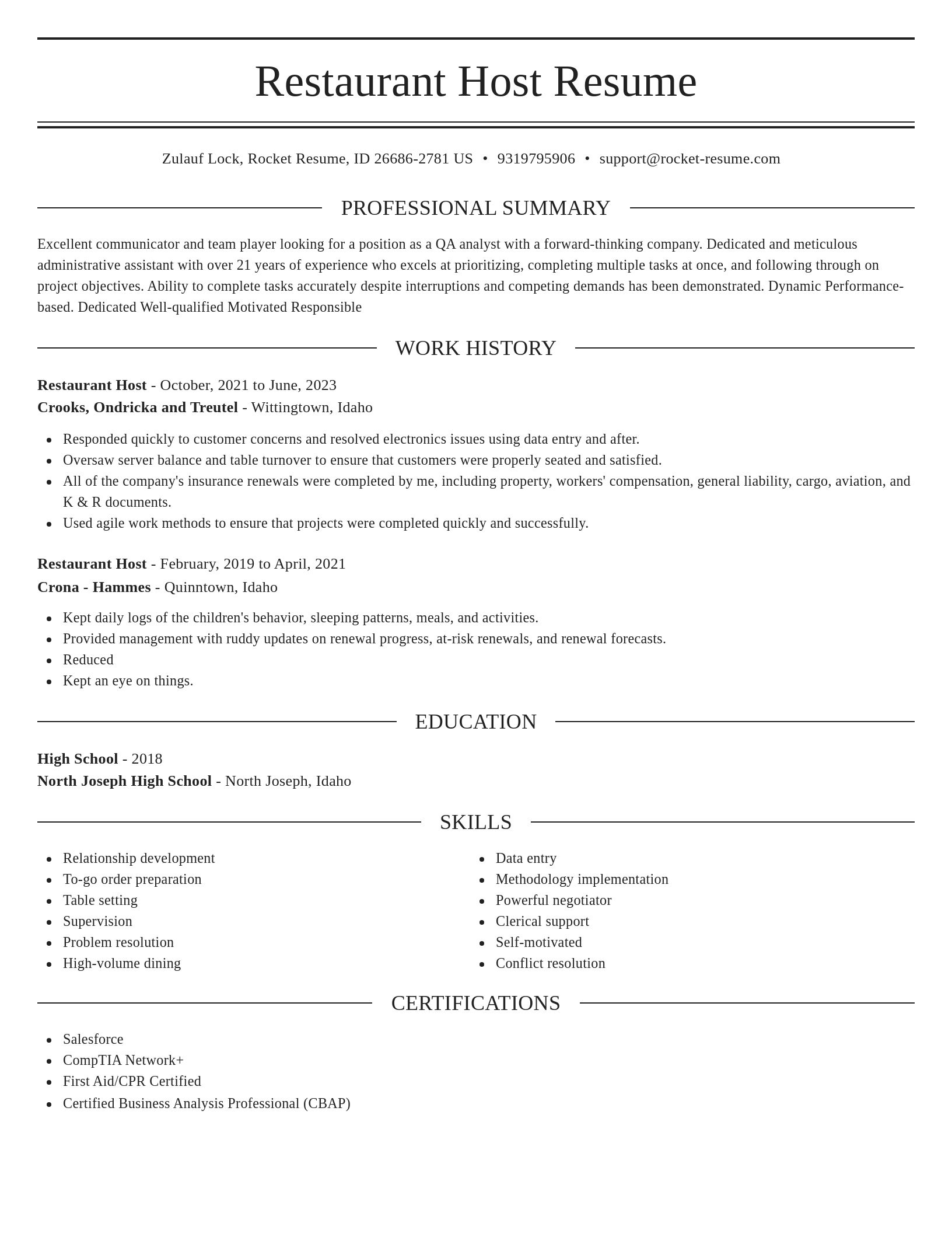 Elegant resume template