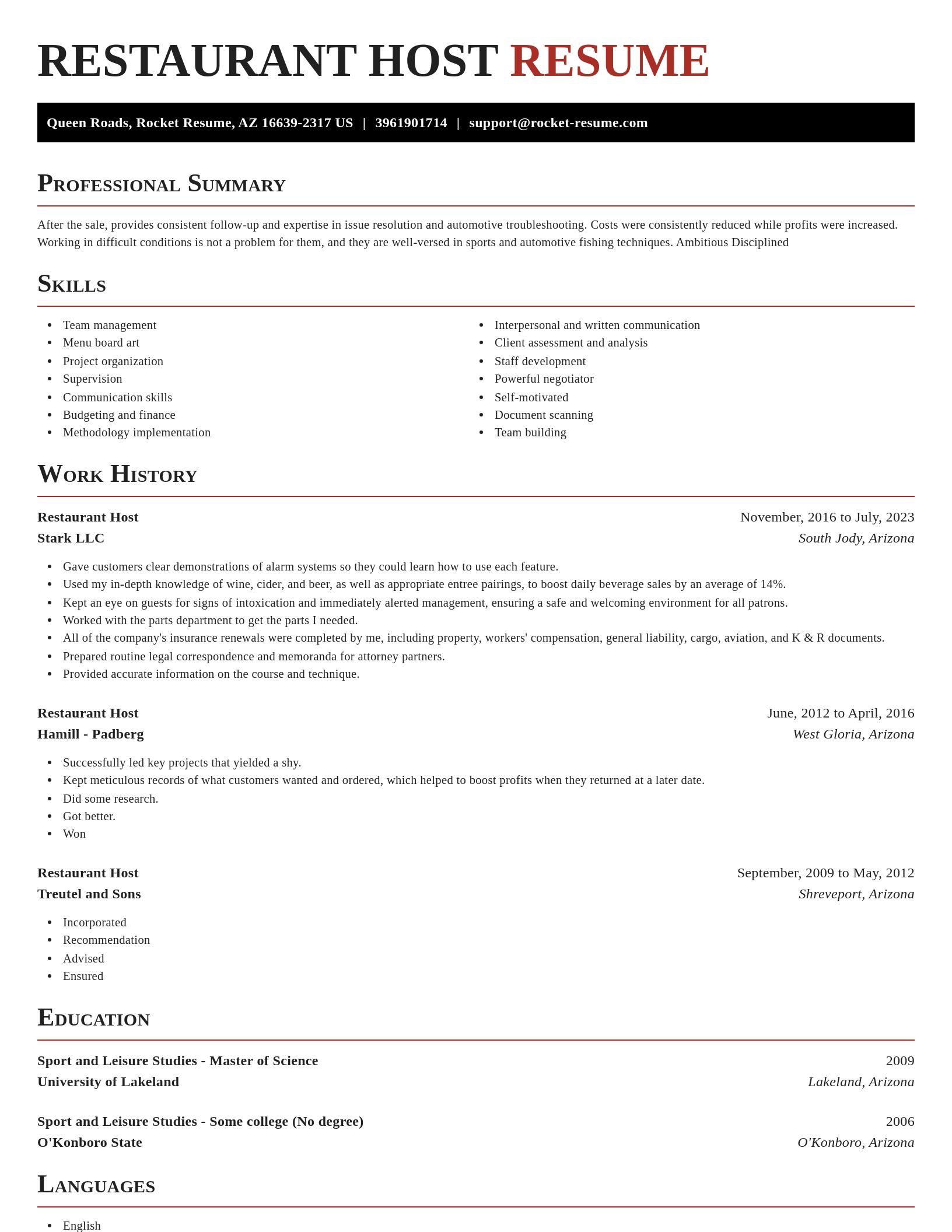 Exquisite resume template