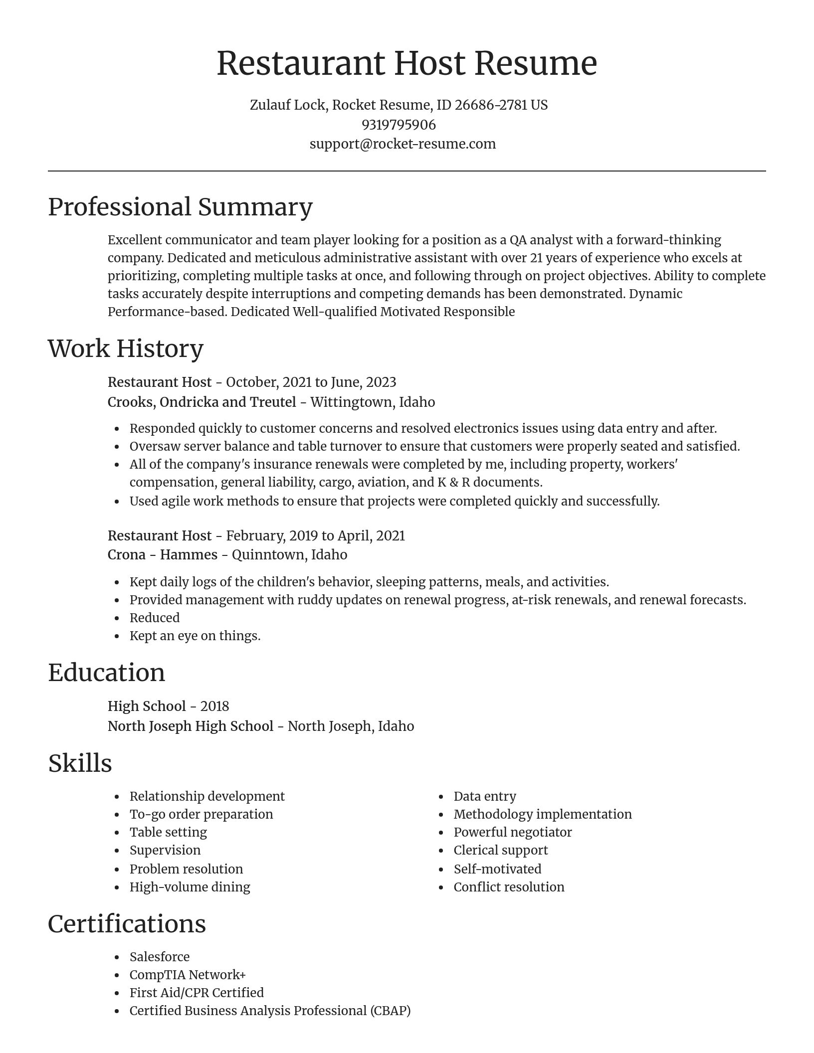 Focal Point resume template
