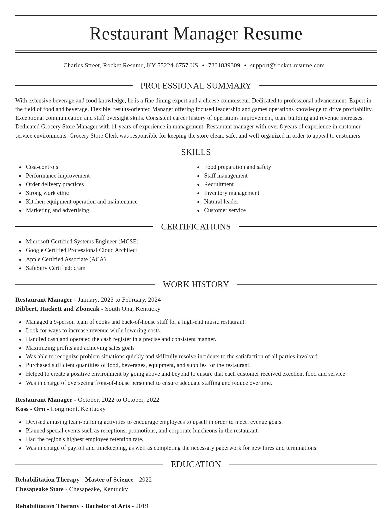 Elegant resume template