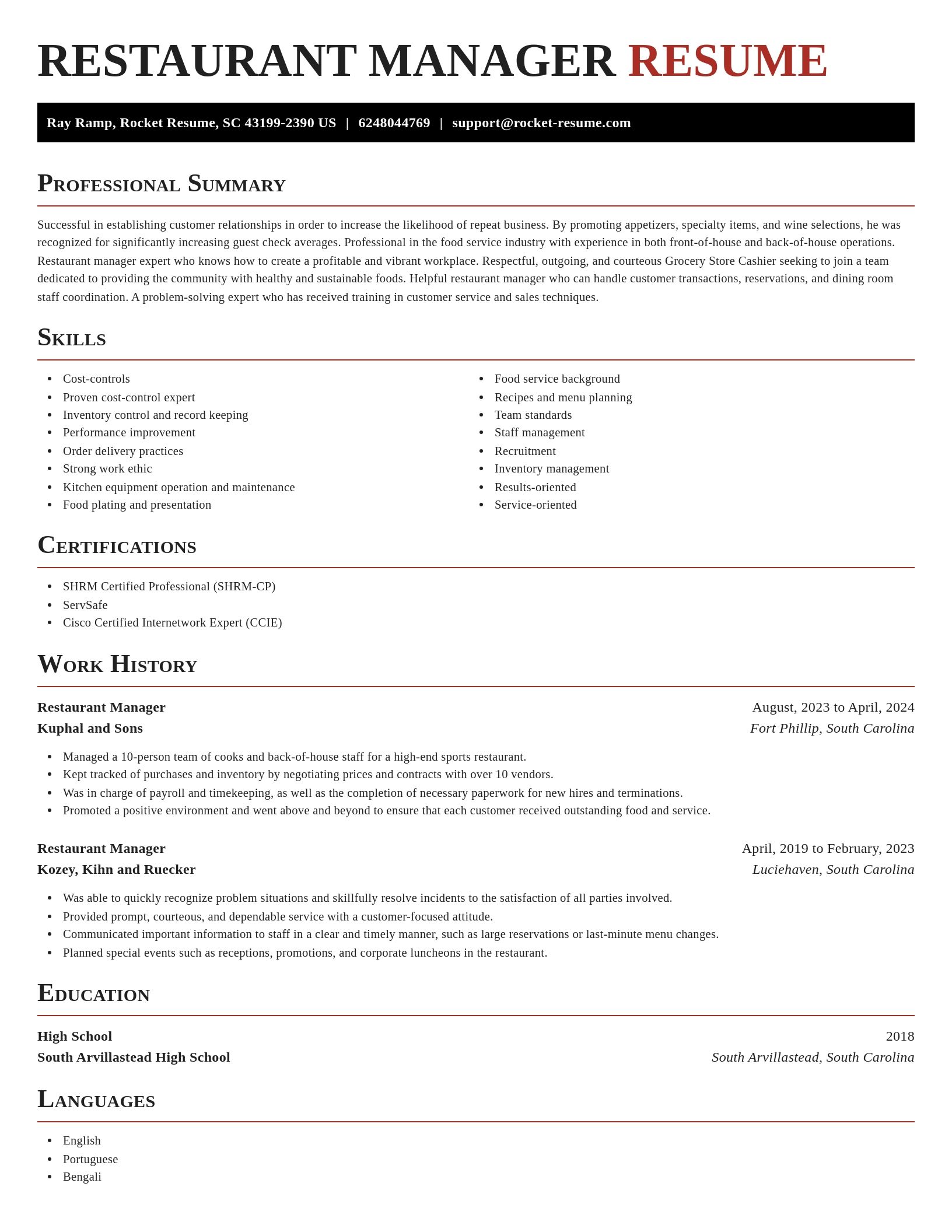 Exquisite resume template