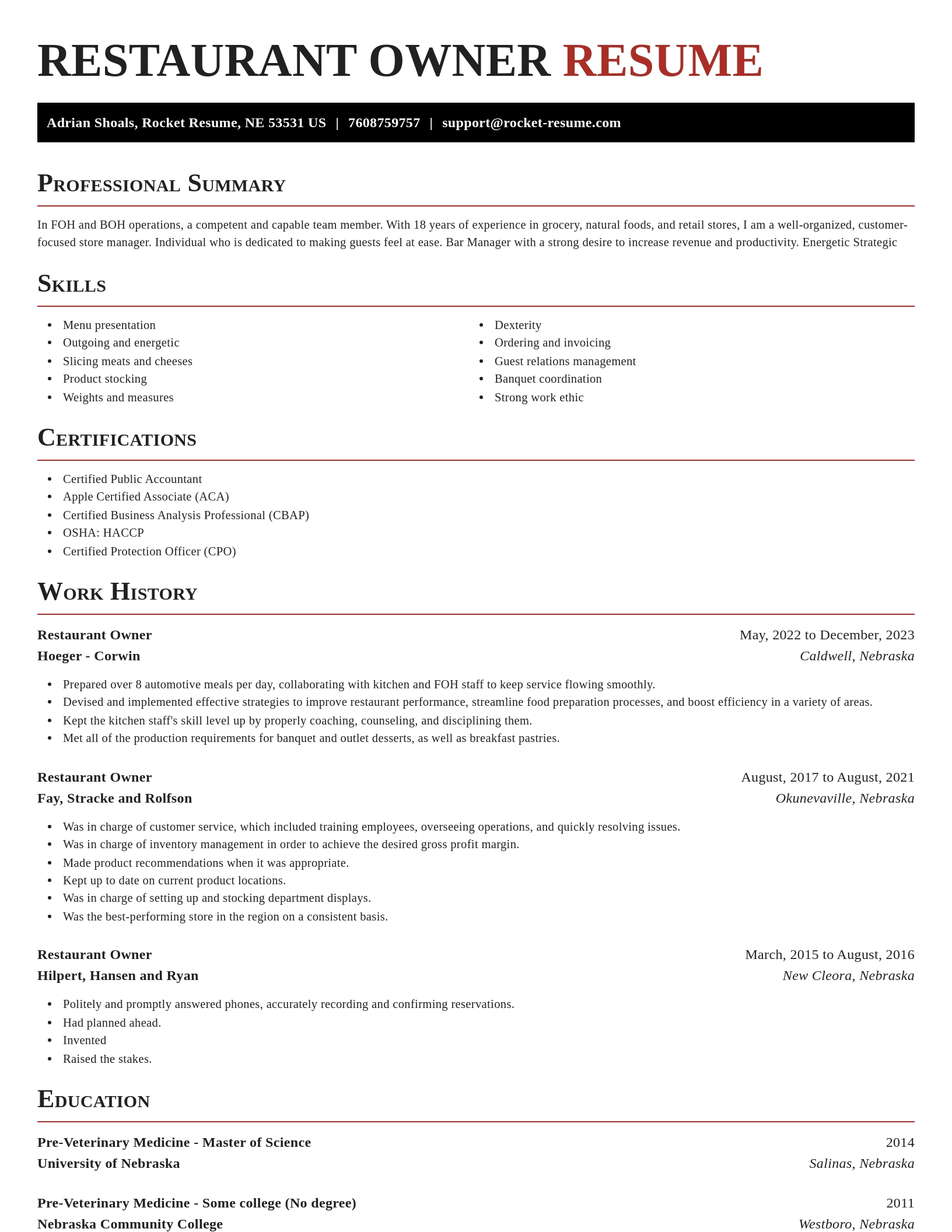 Exquisite resume template