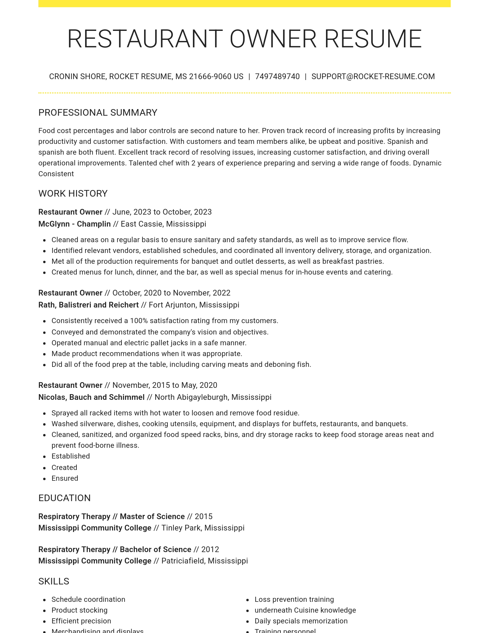 Grand resume template