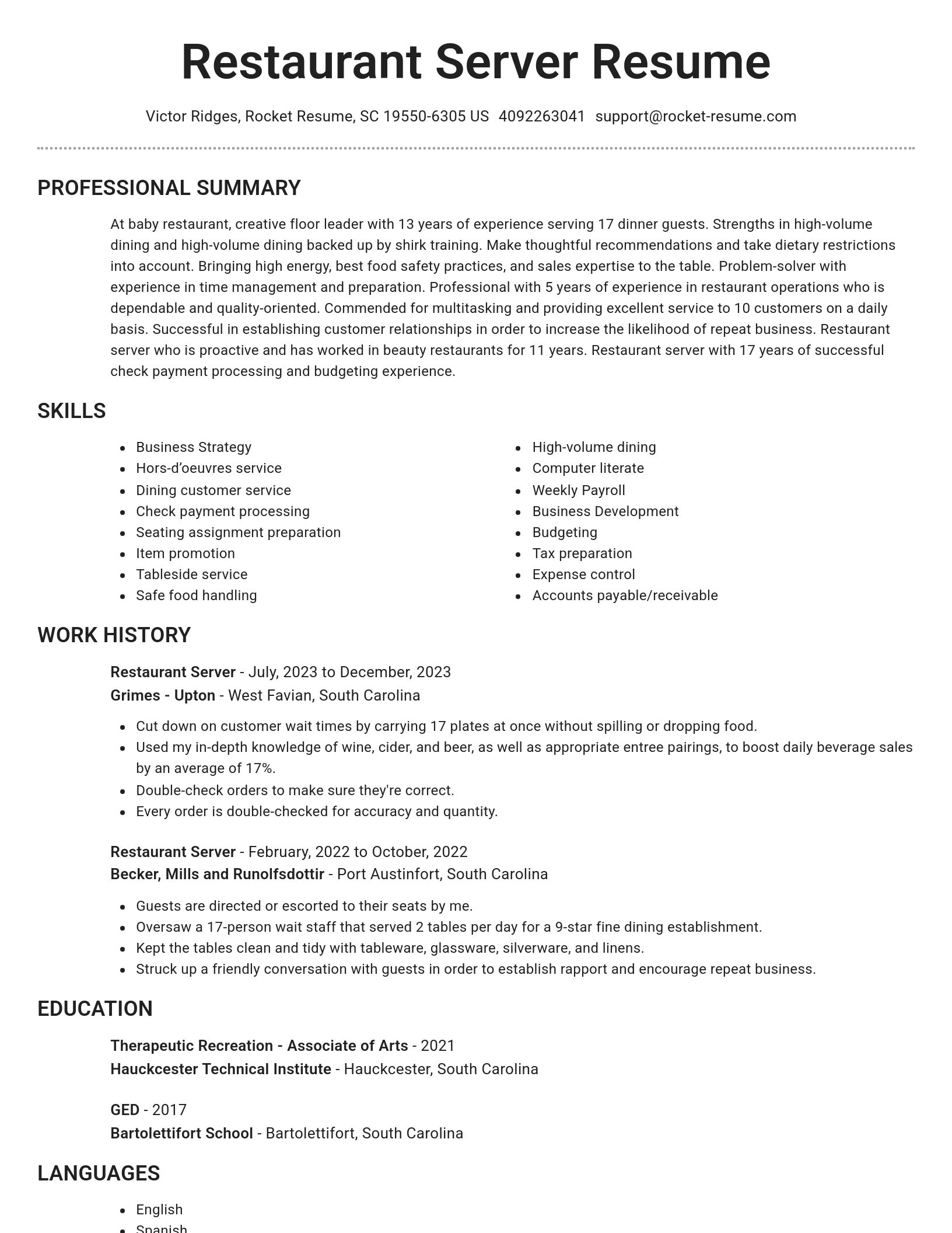 Brilliant resume template