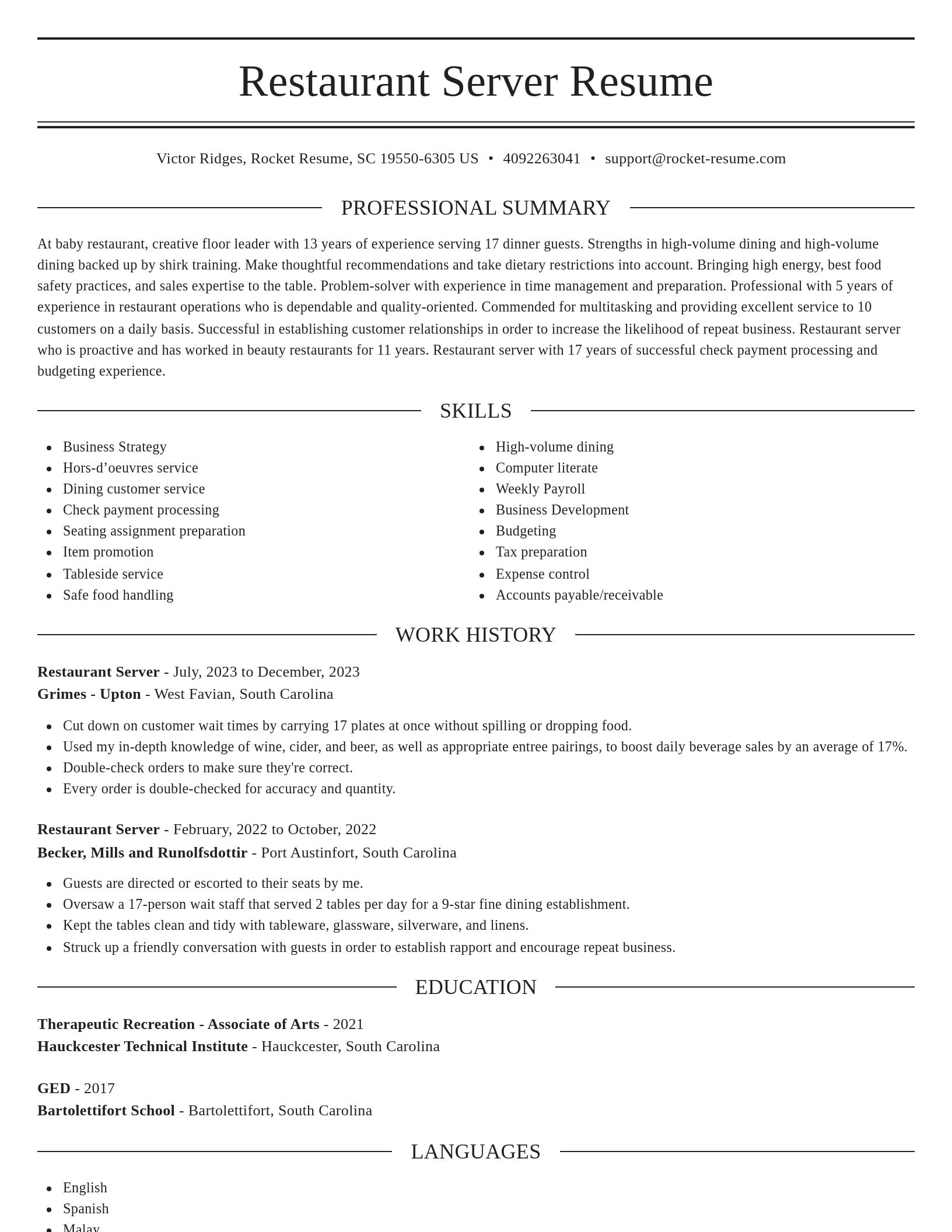 Elegant resume template