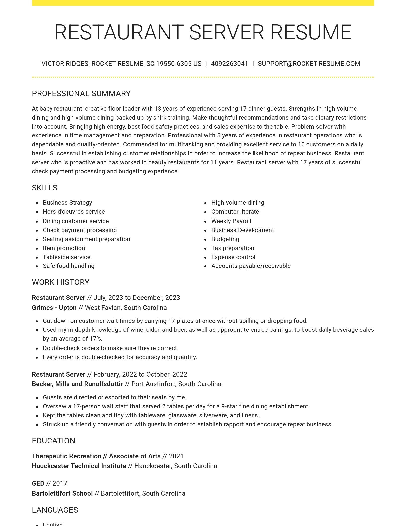 Grand resume template