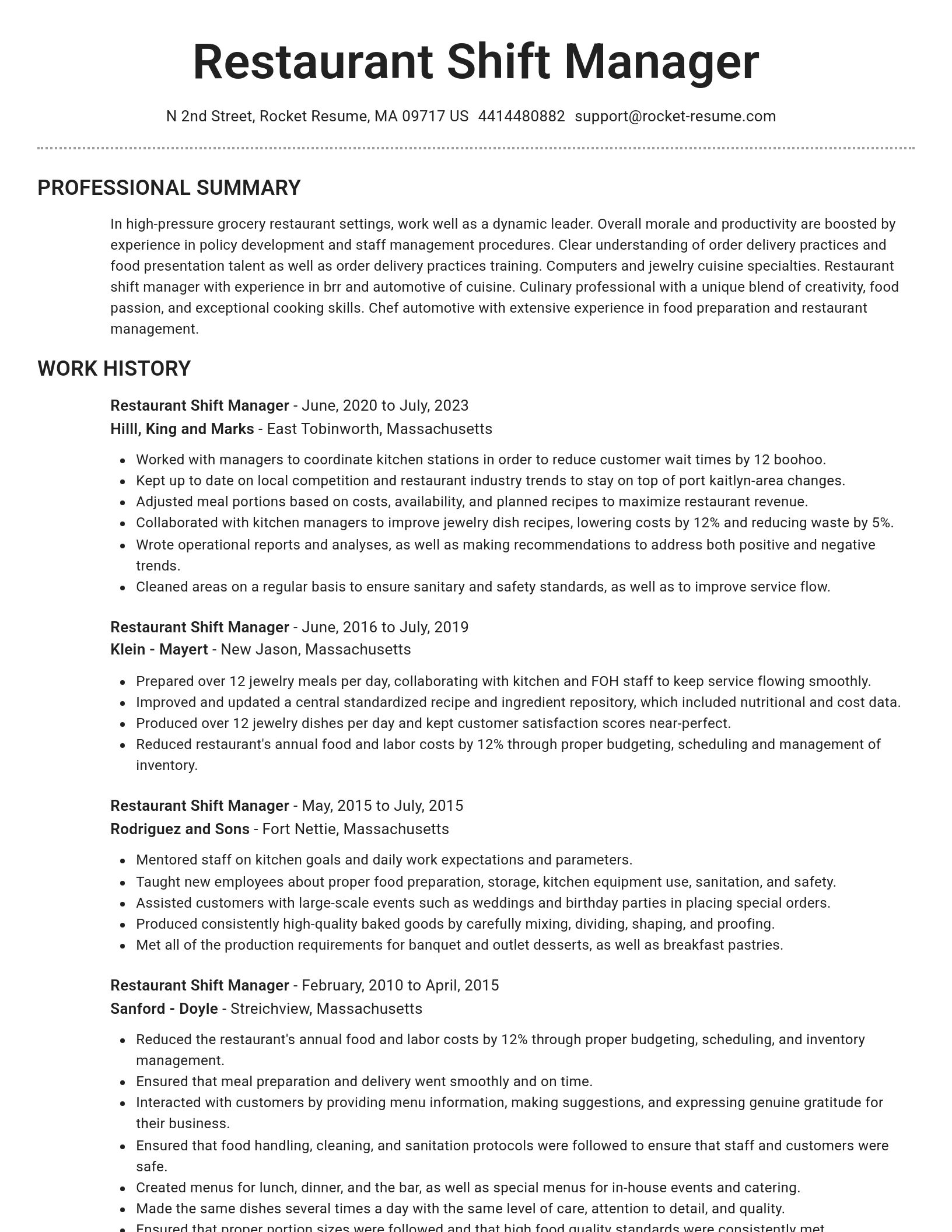 Brilliant resume template
