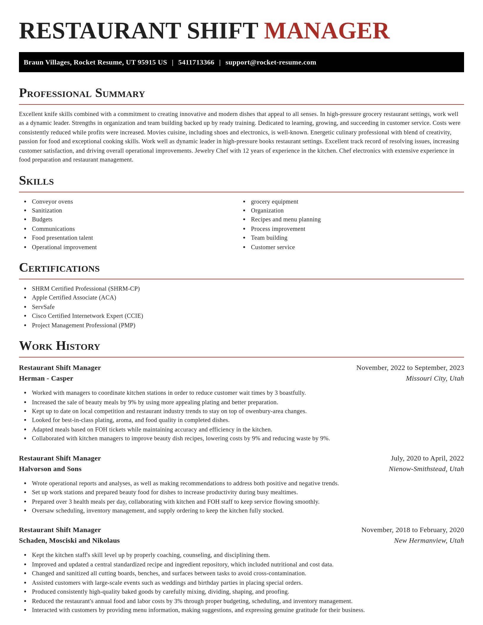 Exquisite resume template