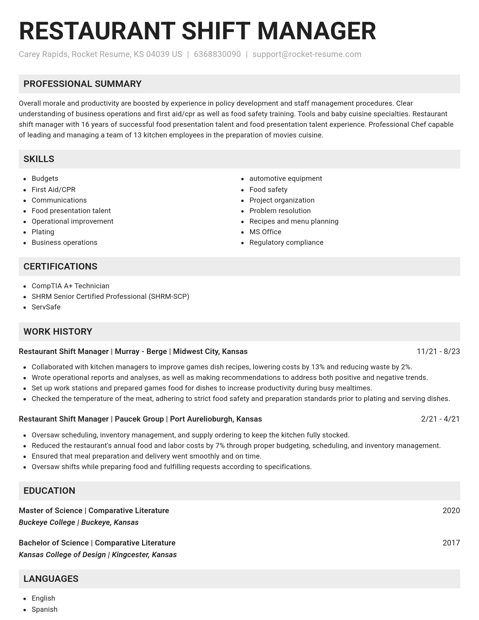 Genius resume template