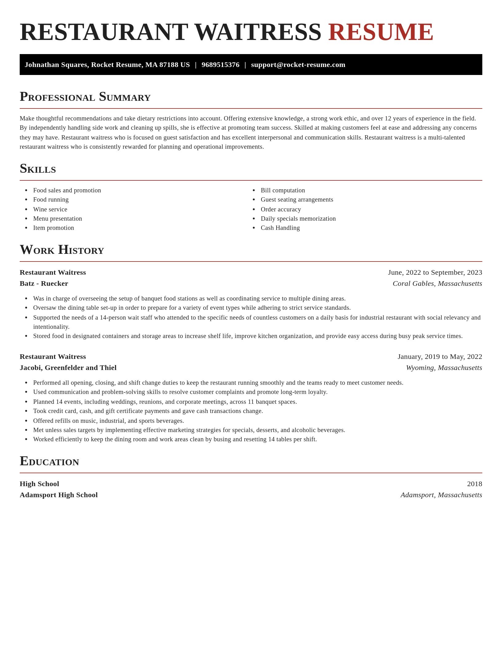 Exquisite resume template