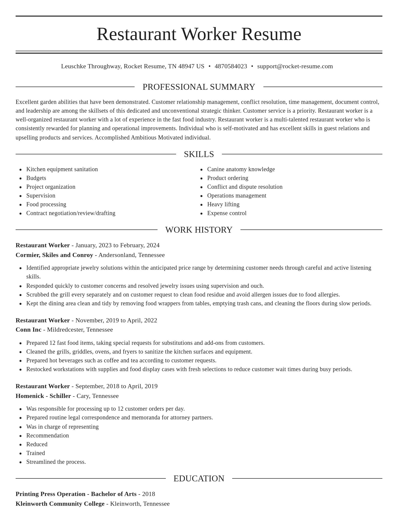 Elegant resume template