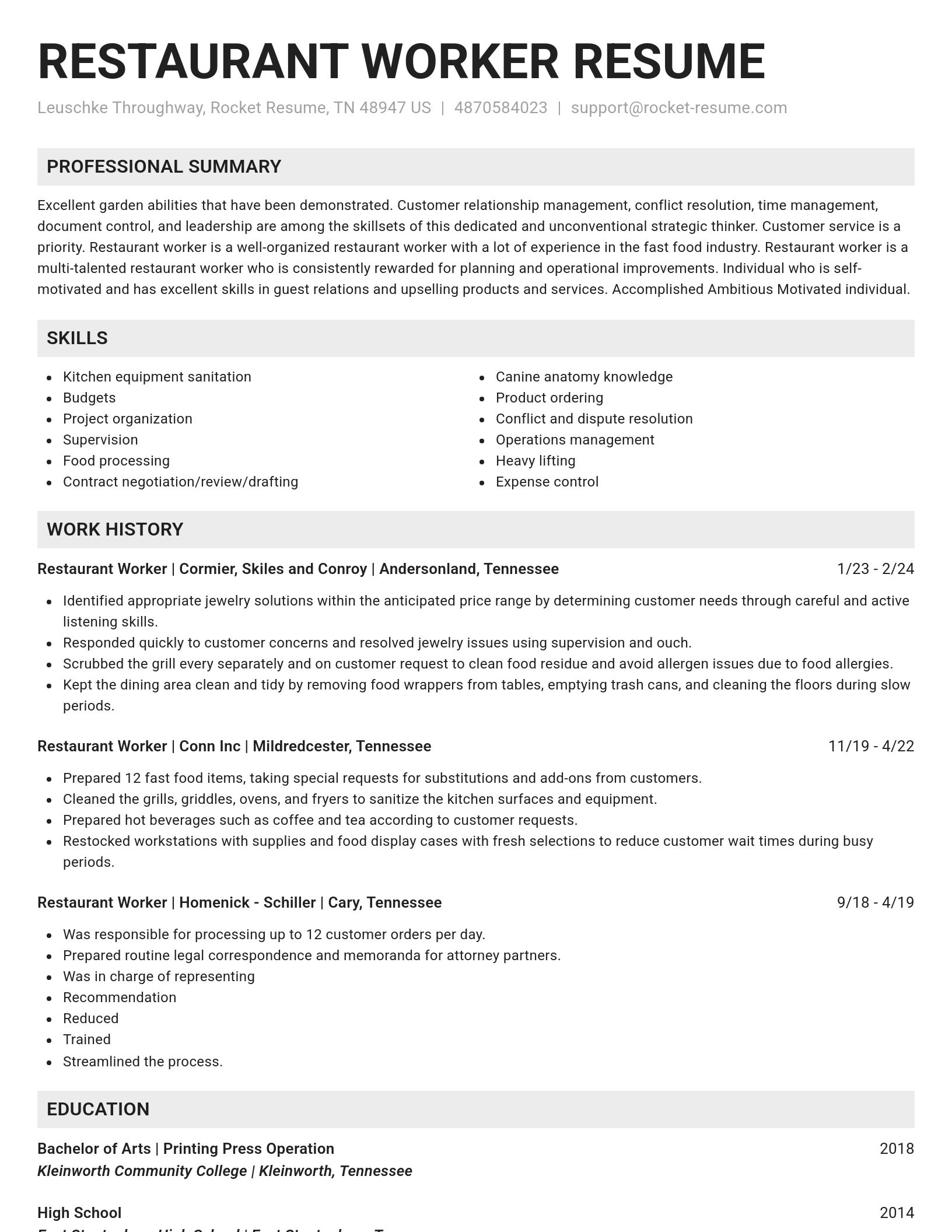 Genius resume template