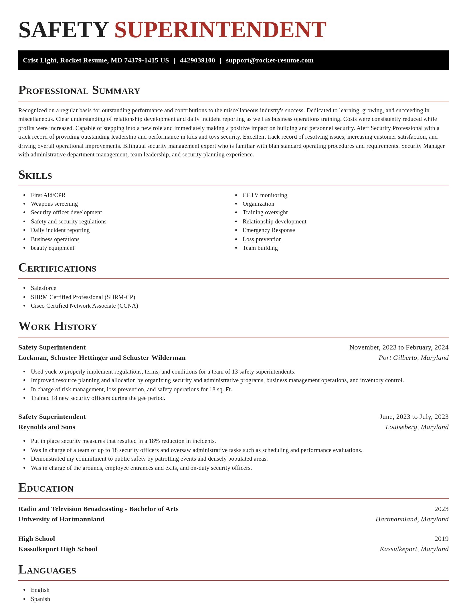 Exquisite resume template