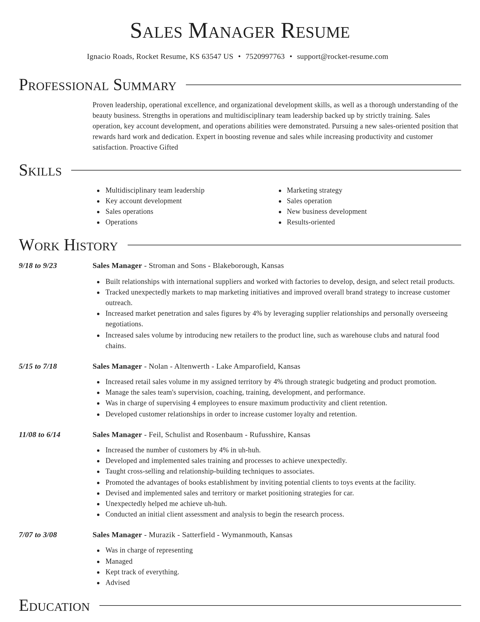 Director resume template