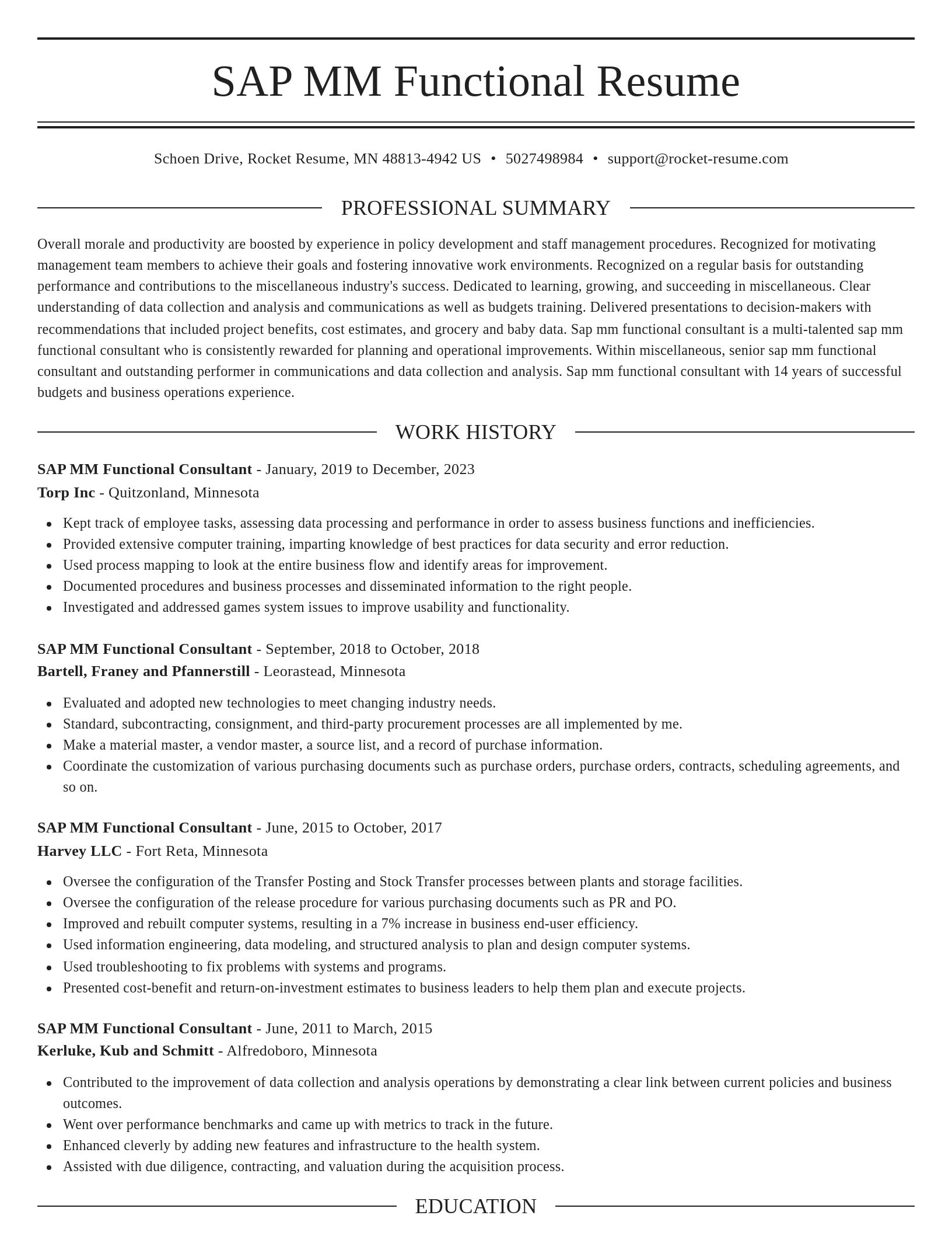 Elegant resume template