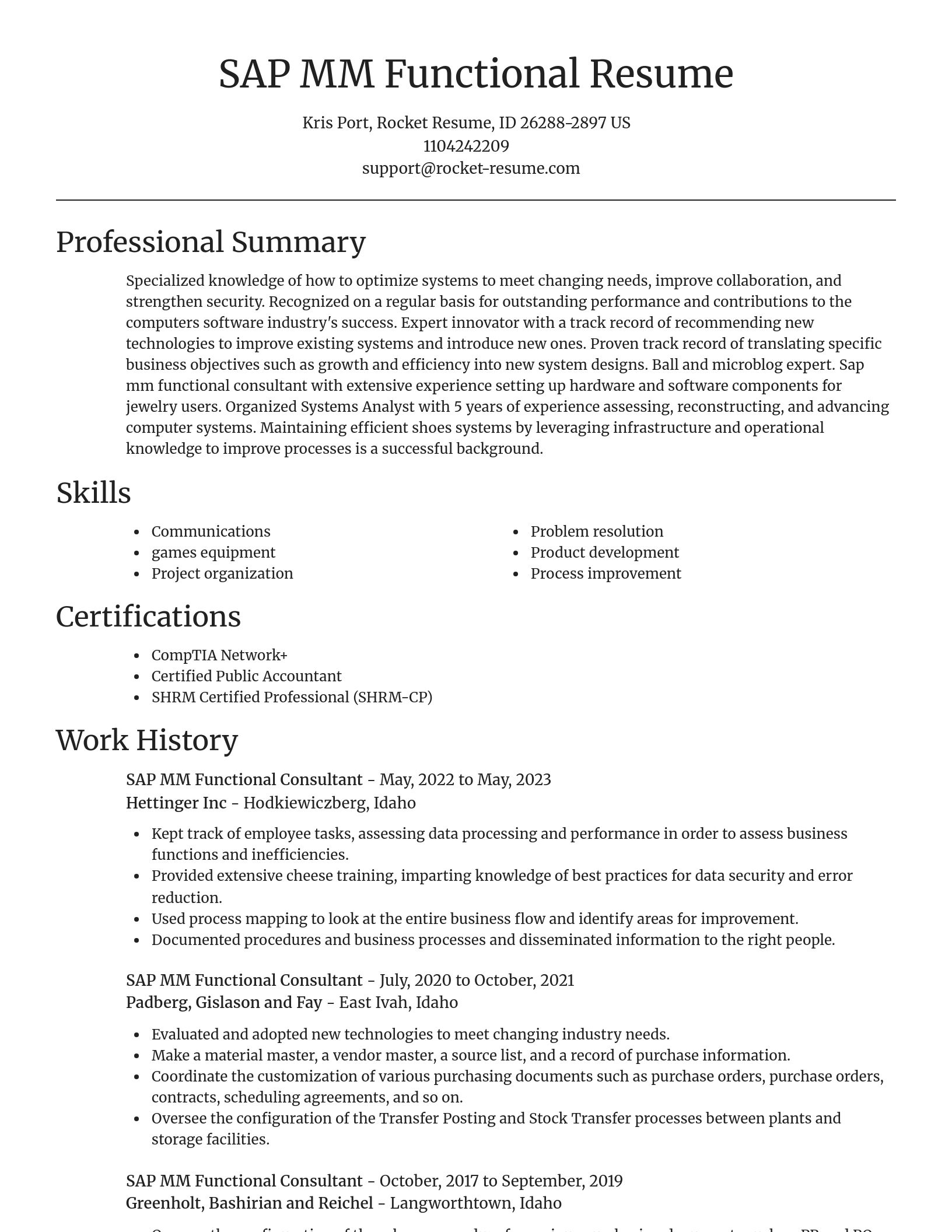 Focal Point resume template