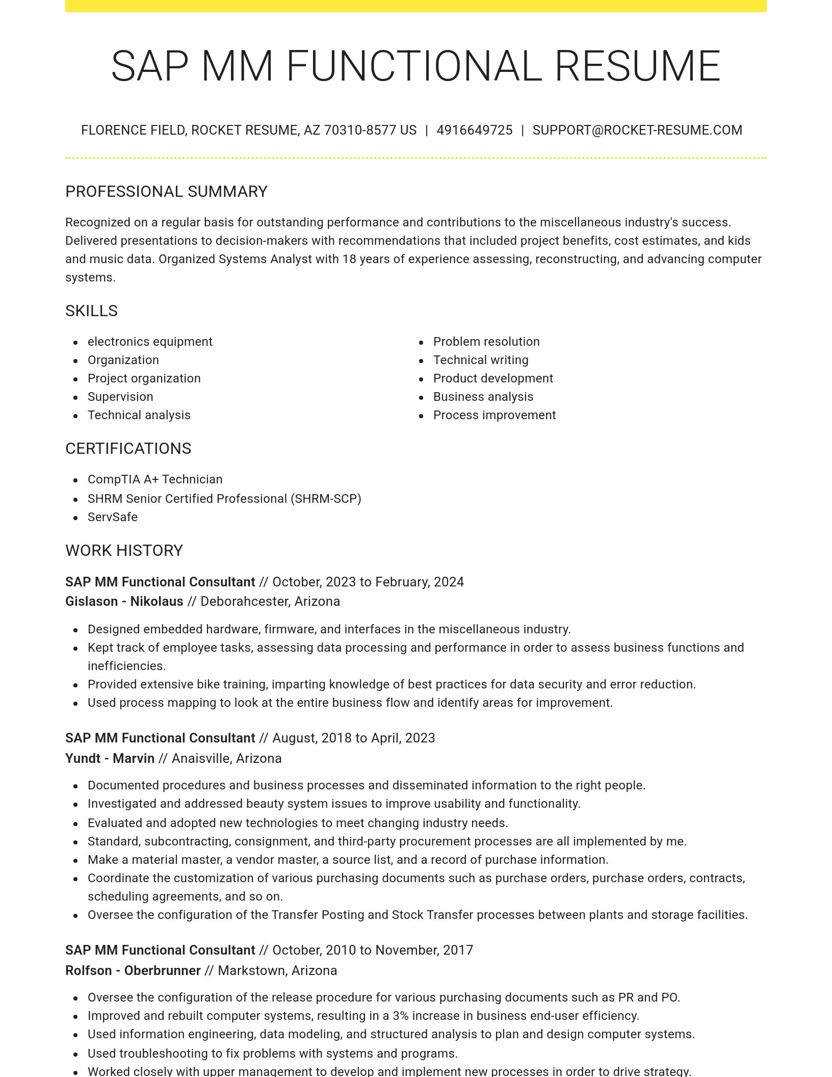 Grand resume template