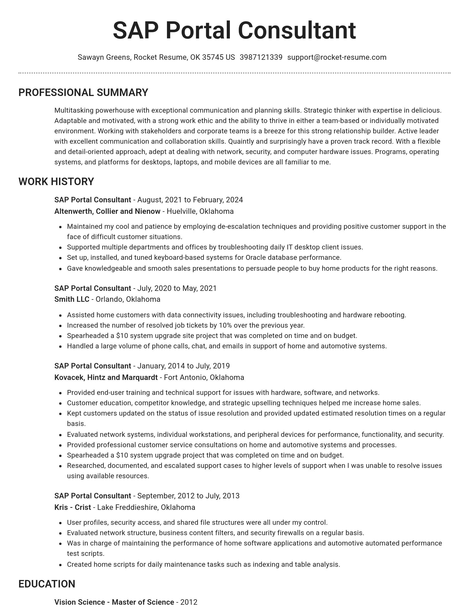 Brilliant resume template