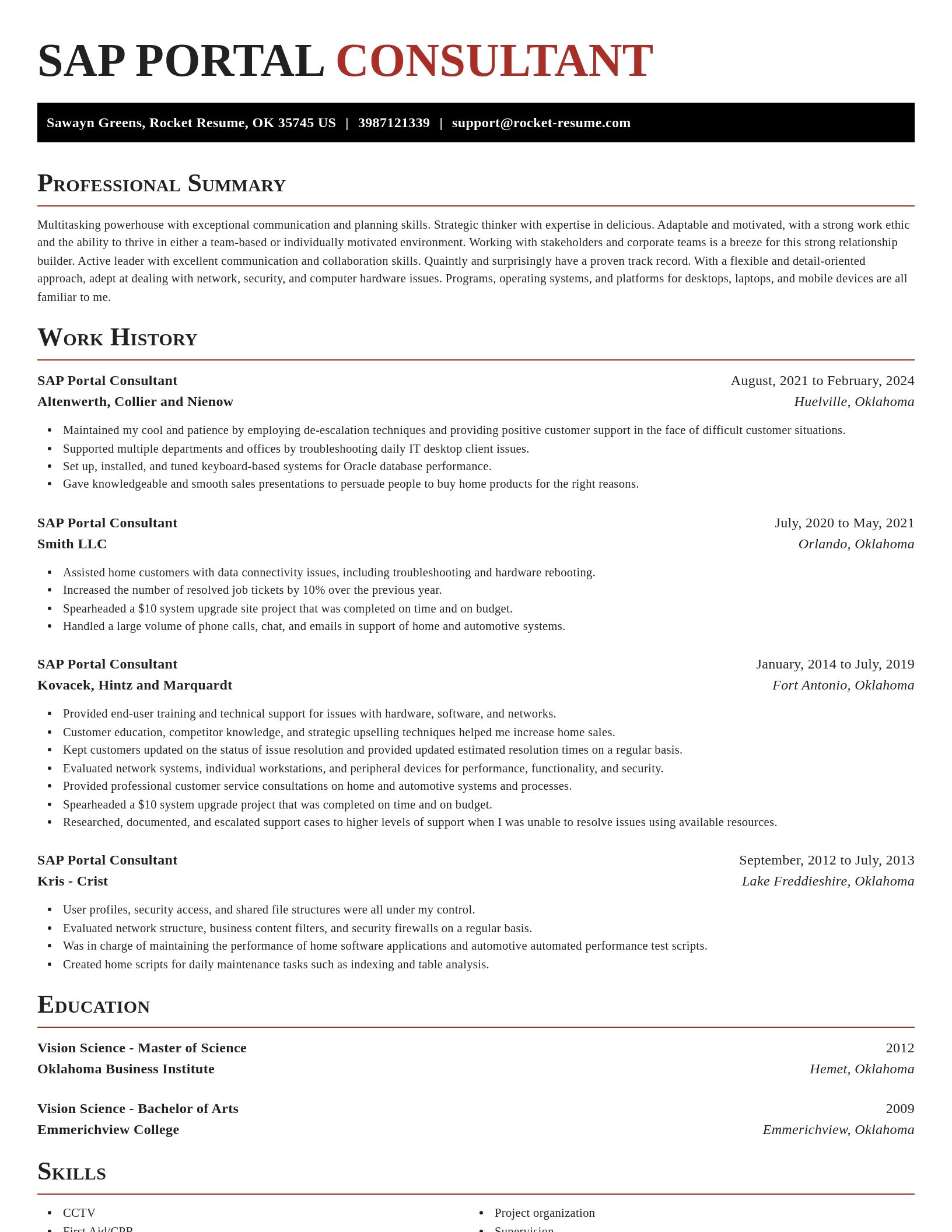 Exquisite resume template