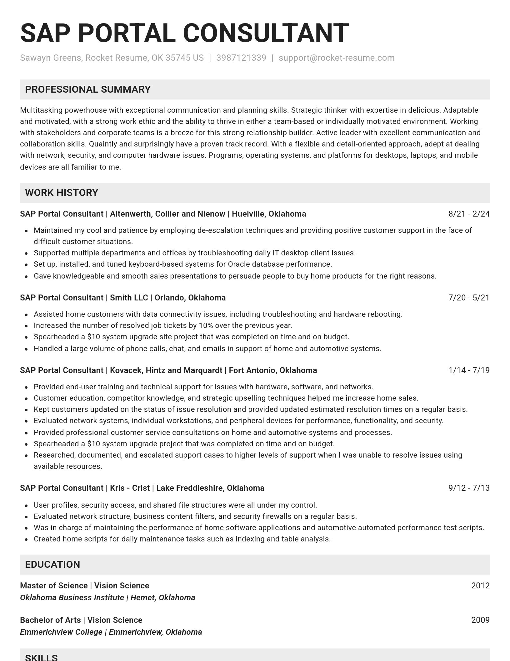 Genius resume template