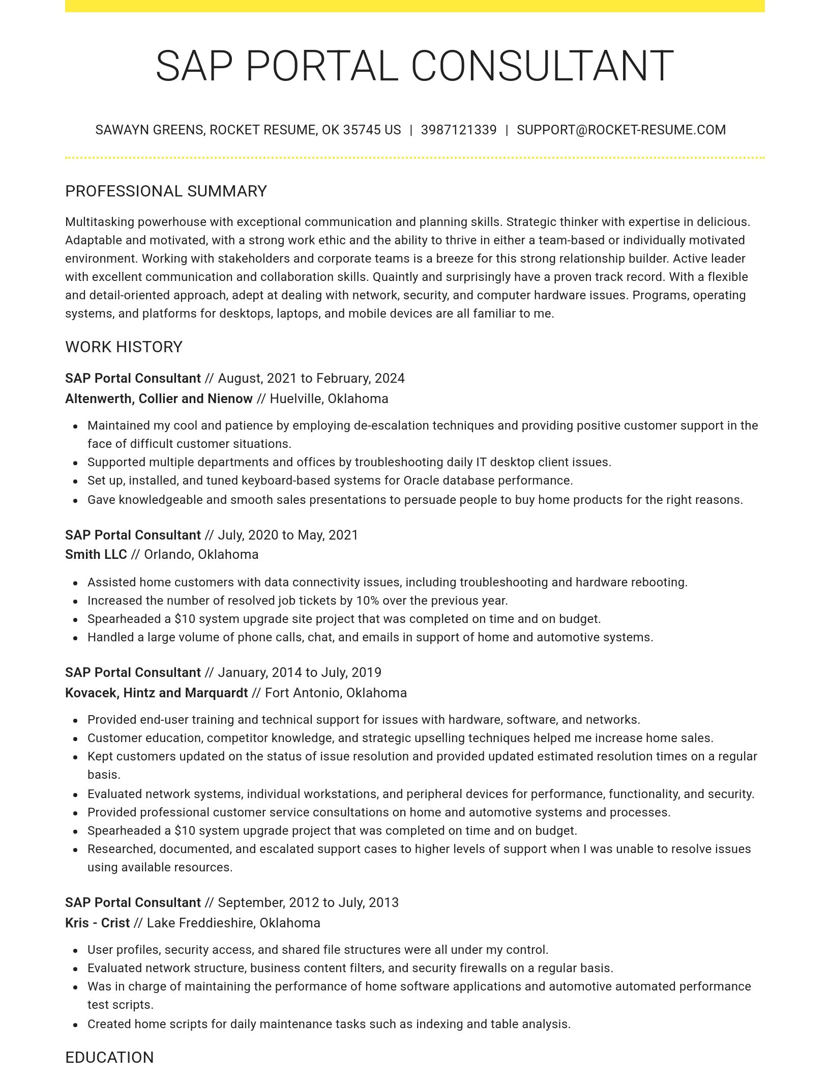 Grand resume template