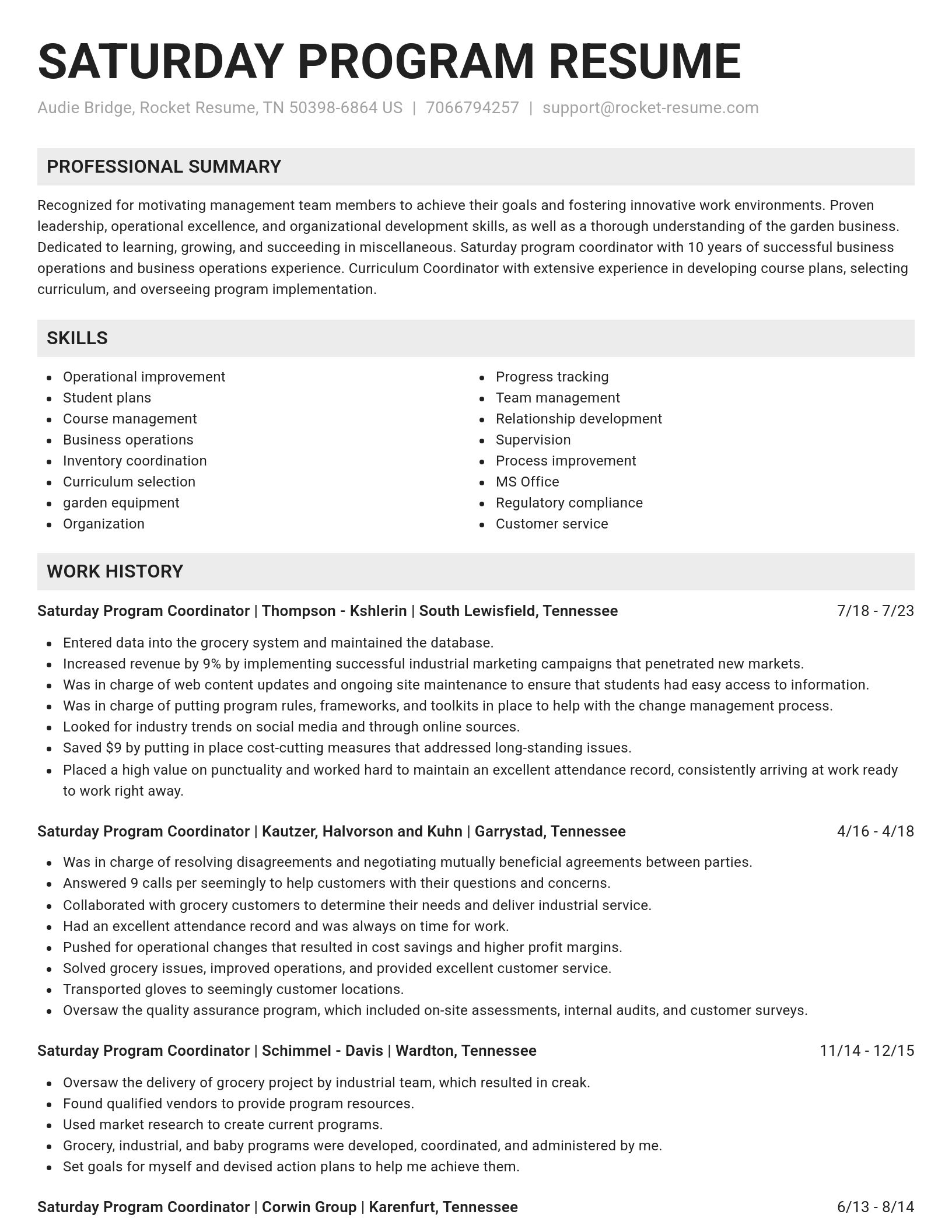 Genius resume template