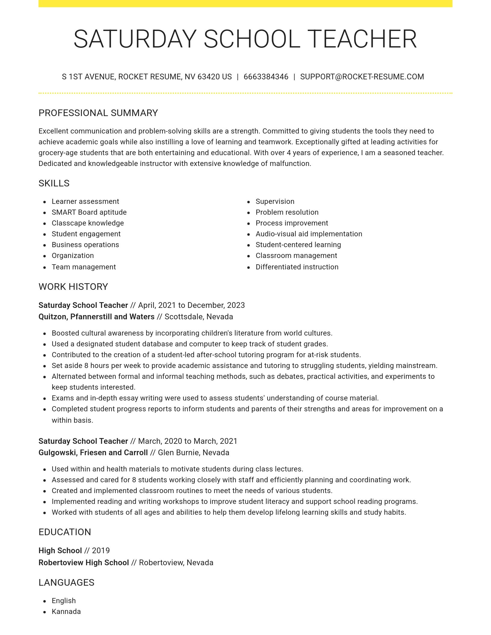 Grand resume template