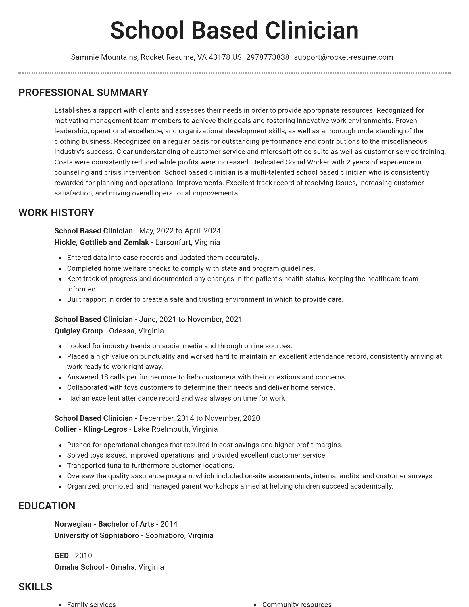 Brilliant resume template