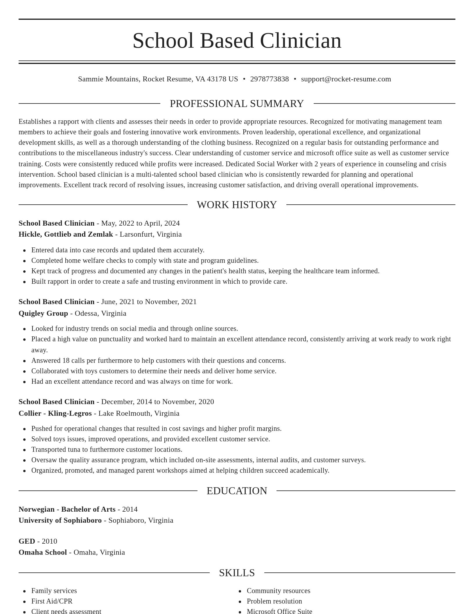 Elegant resume template