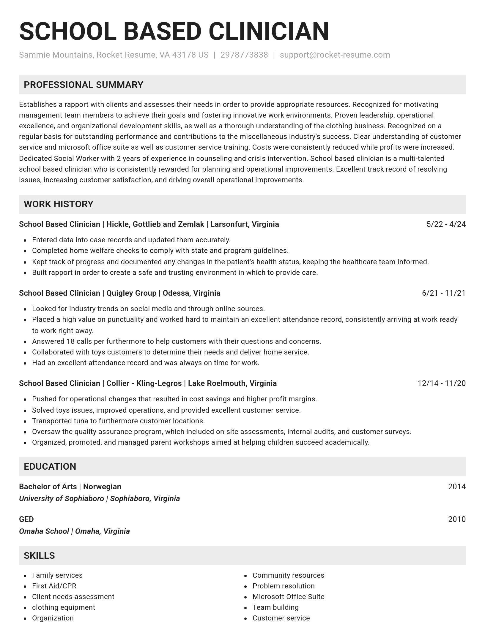 Genius resume template