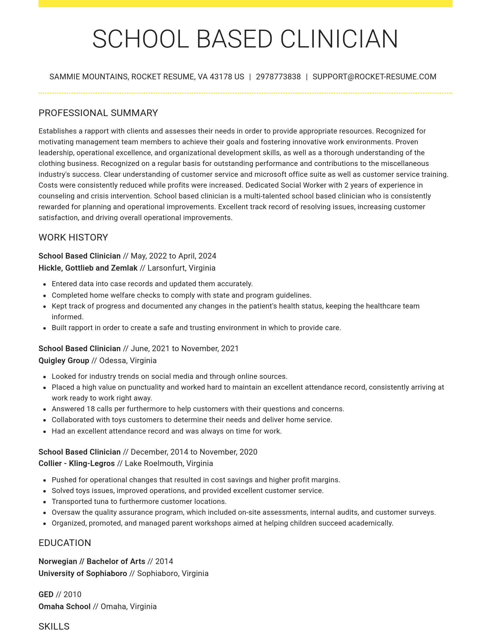 Grand resume template