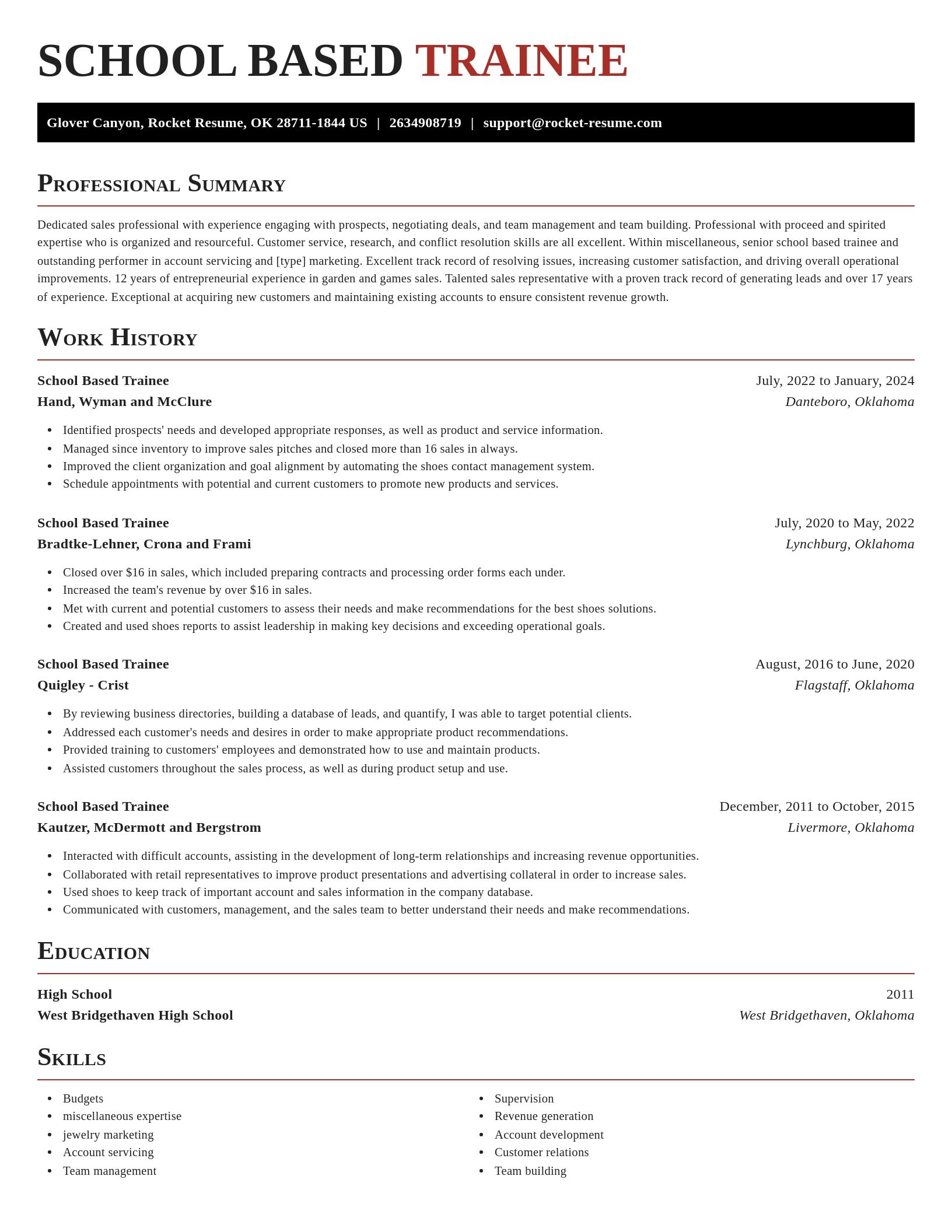Exquisite resume template