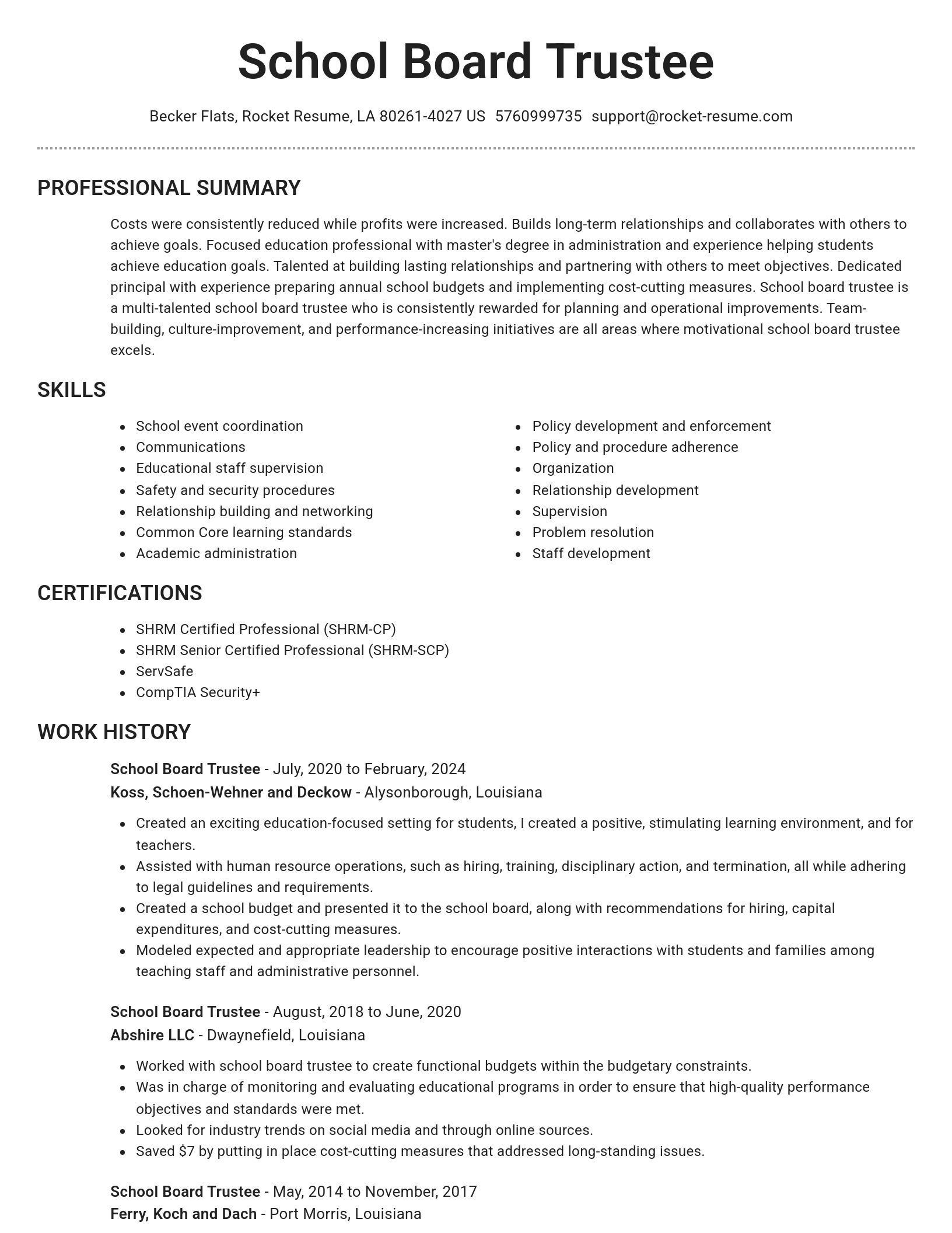 Brilliant resume template