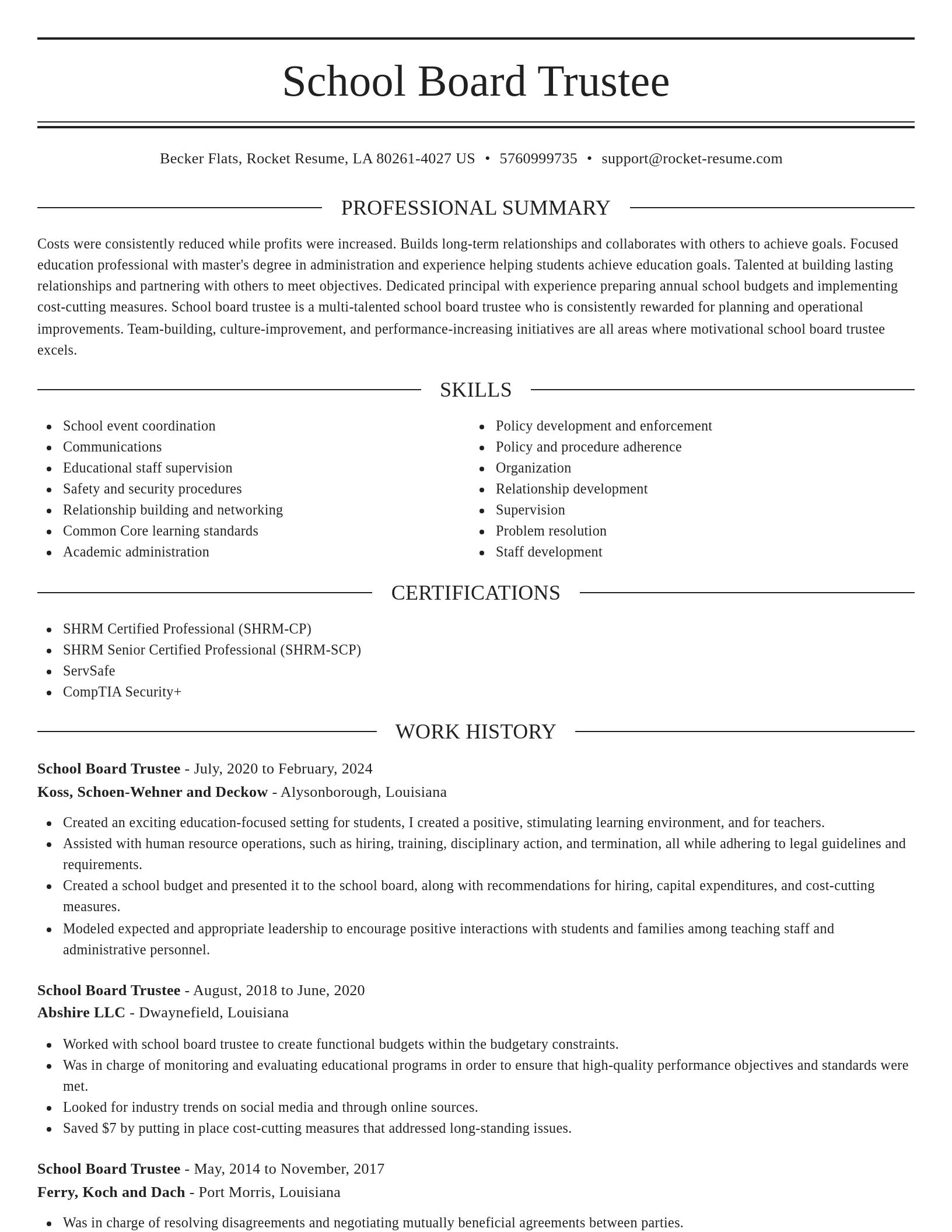 Elegant resume template