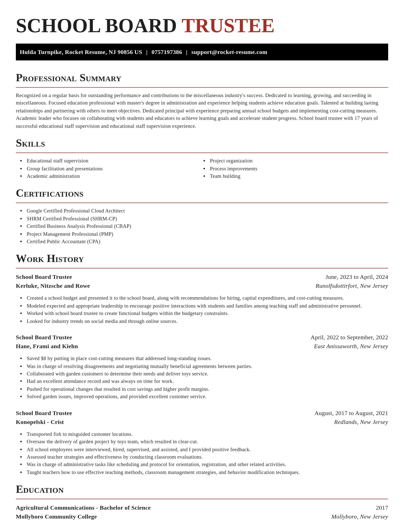 Exquisite resume template