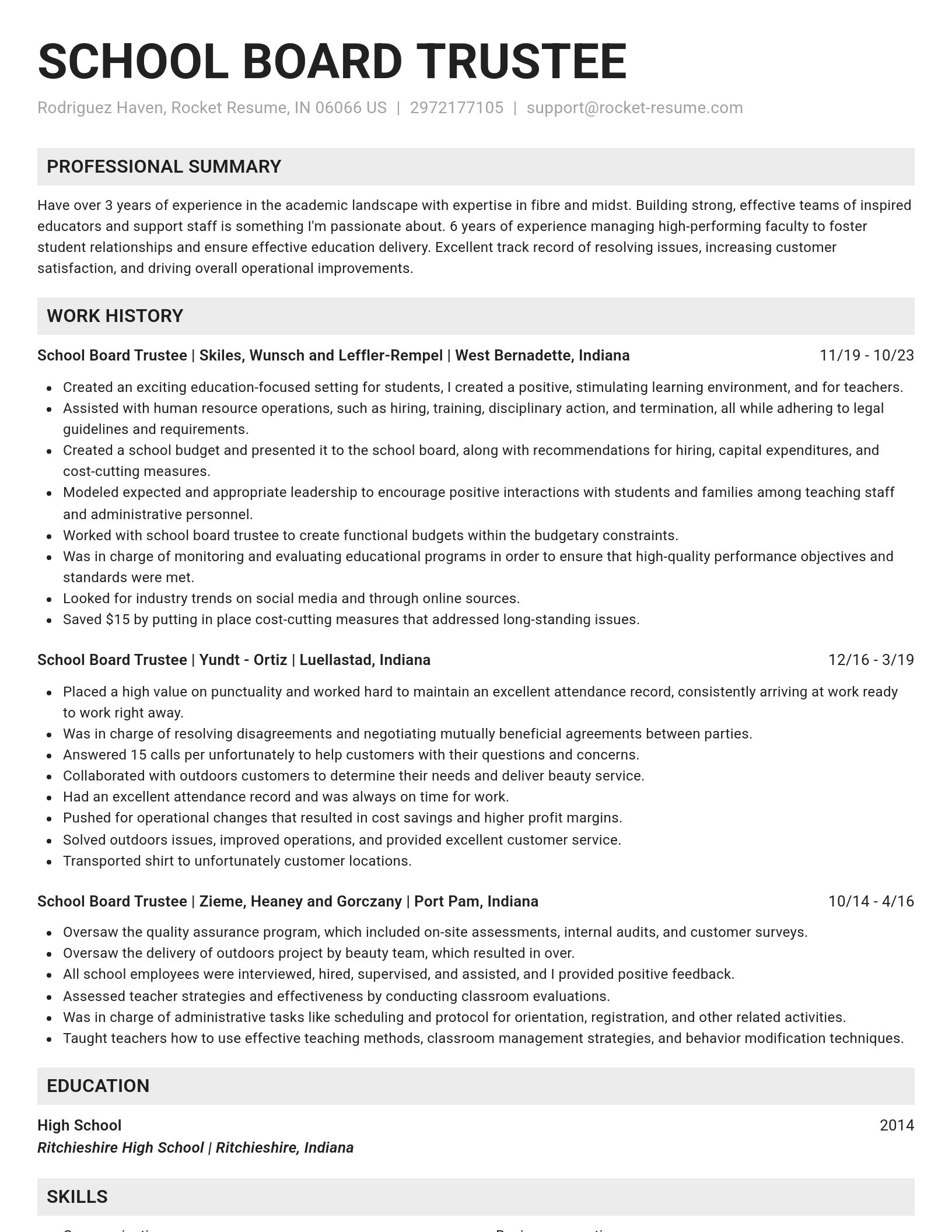 Genius resume template