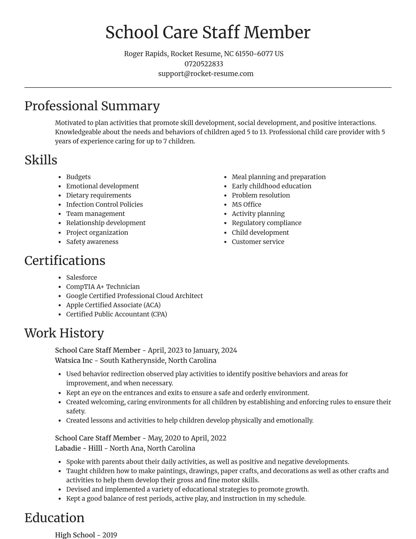 Focal Point resume template