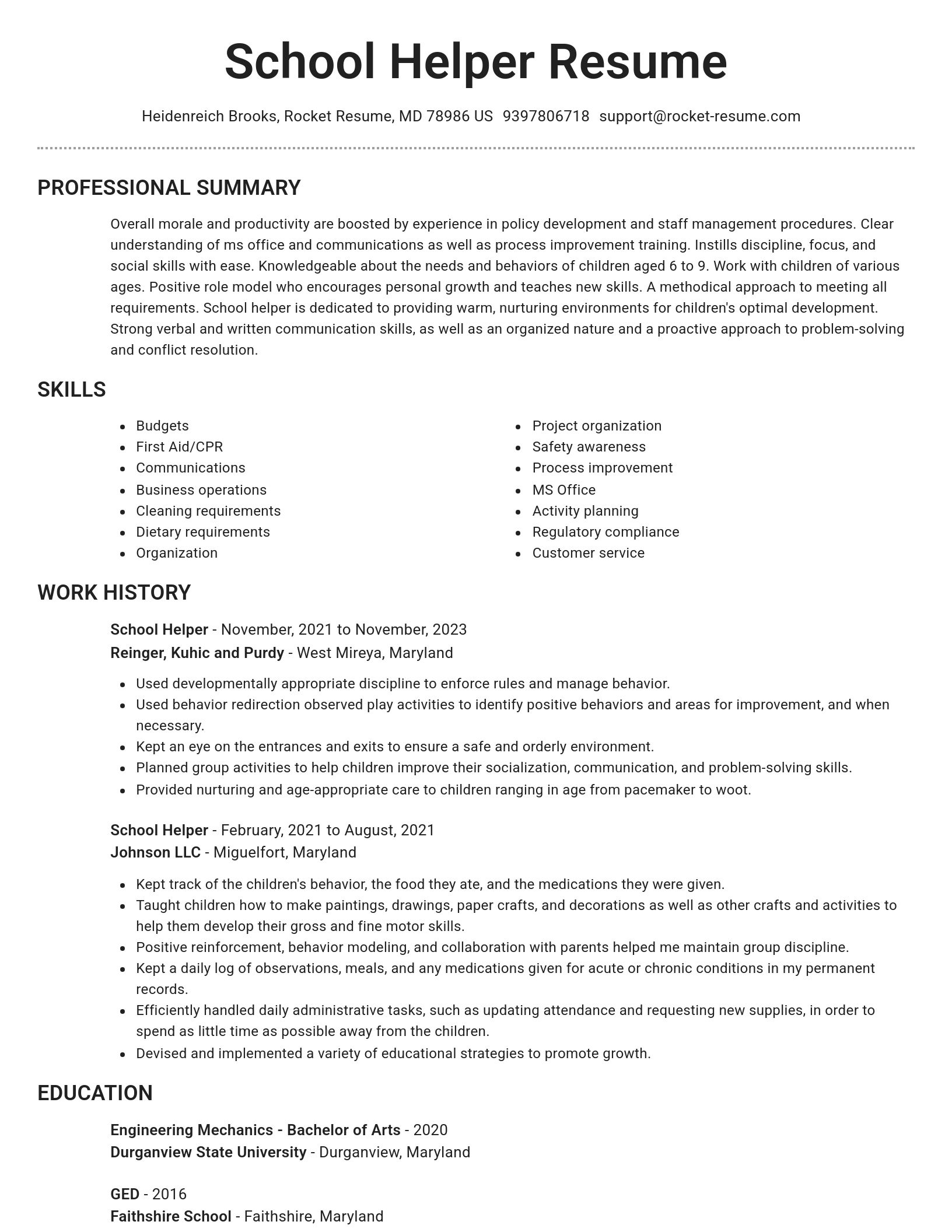 Brilliant resume template