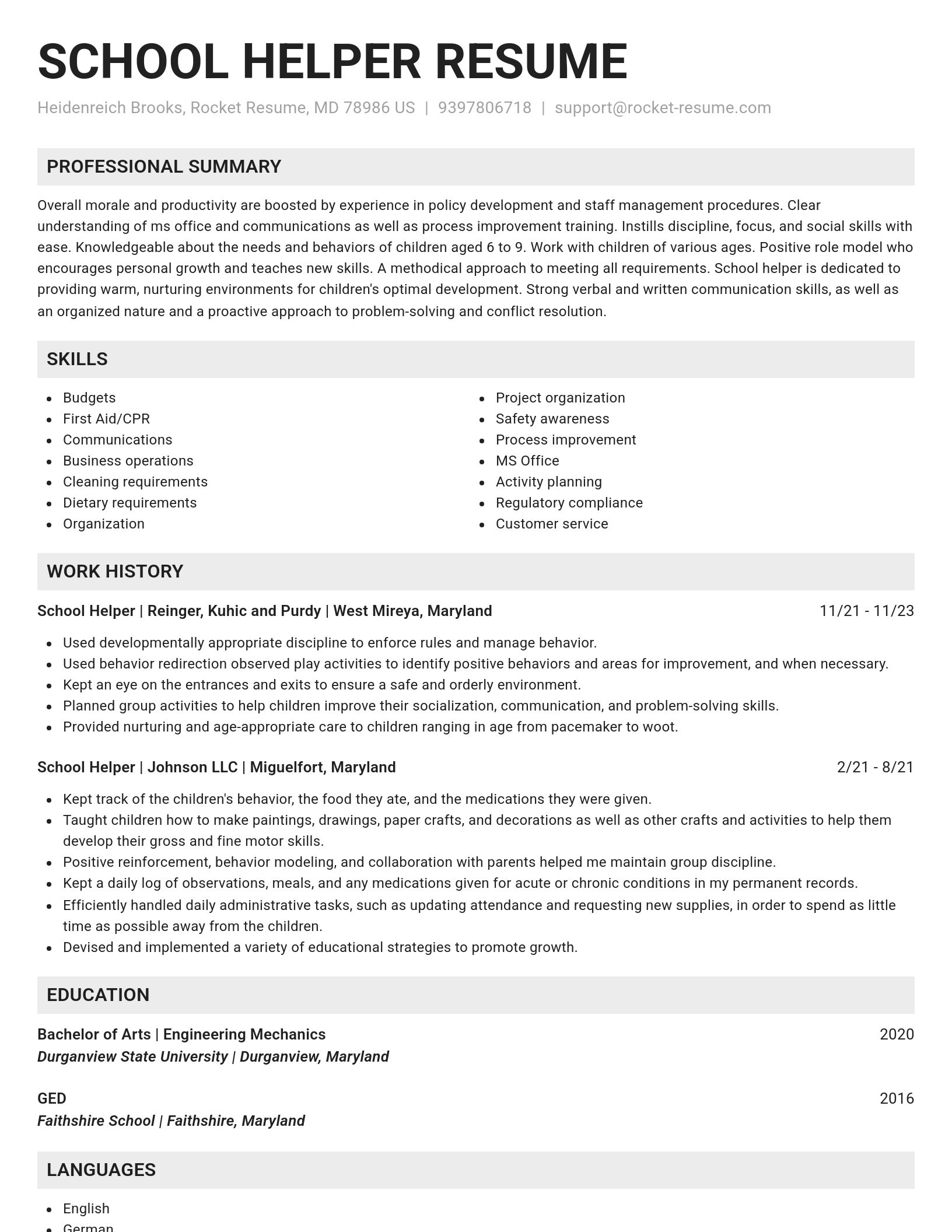 Genius resume template