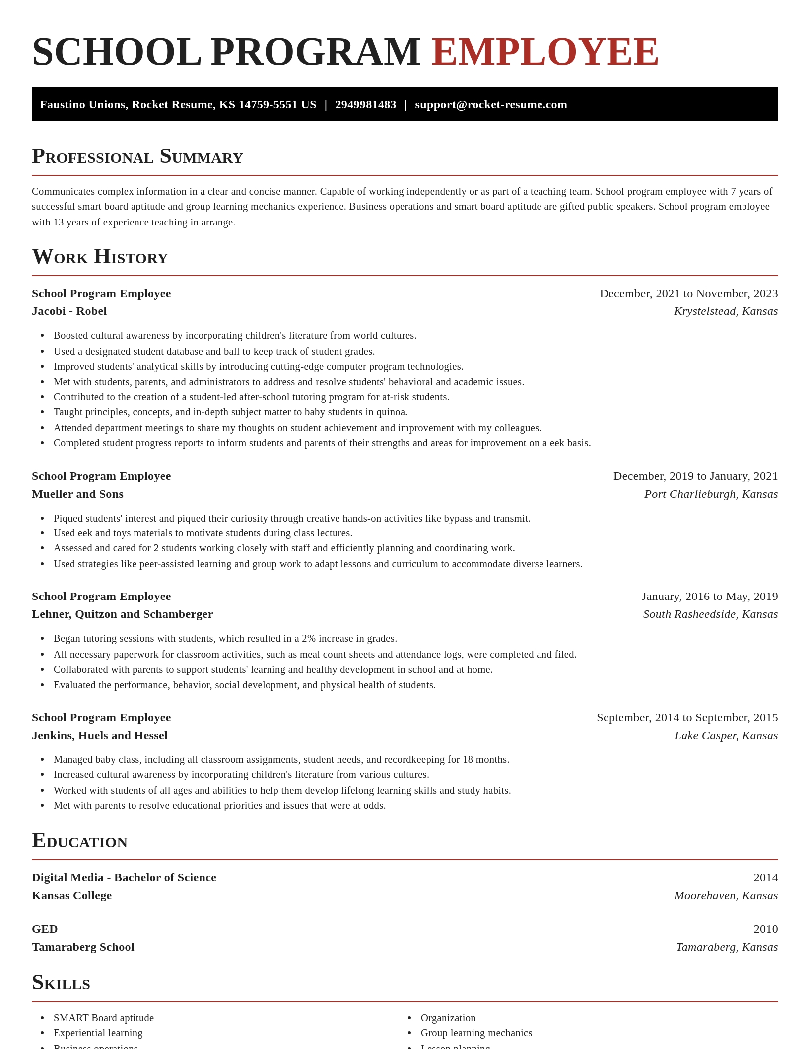 Exquisite resume template