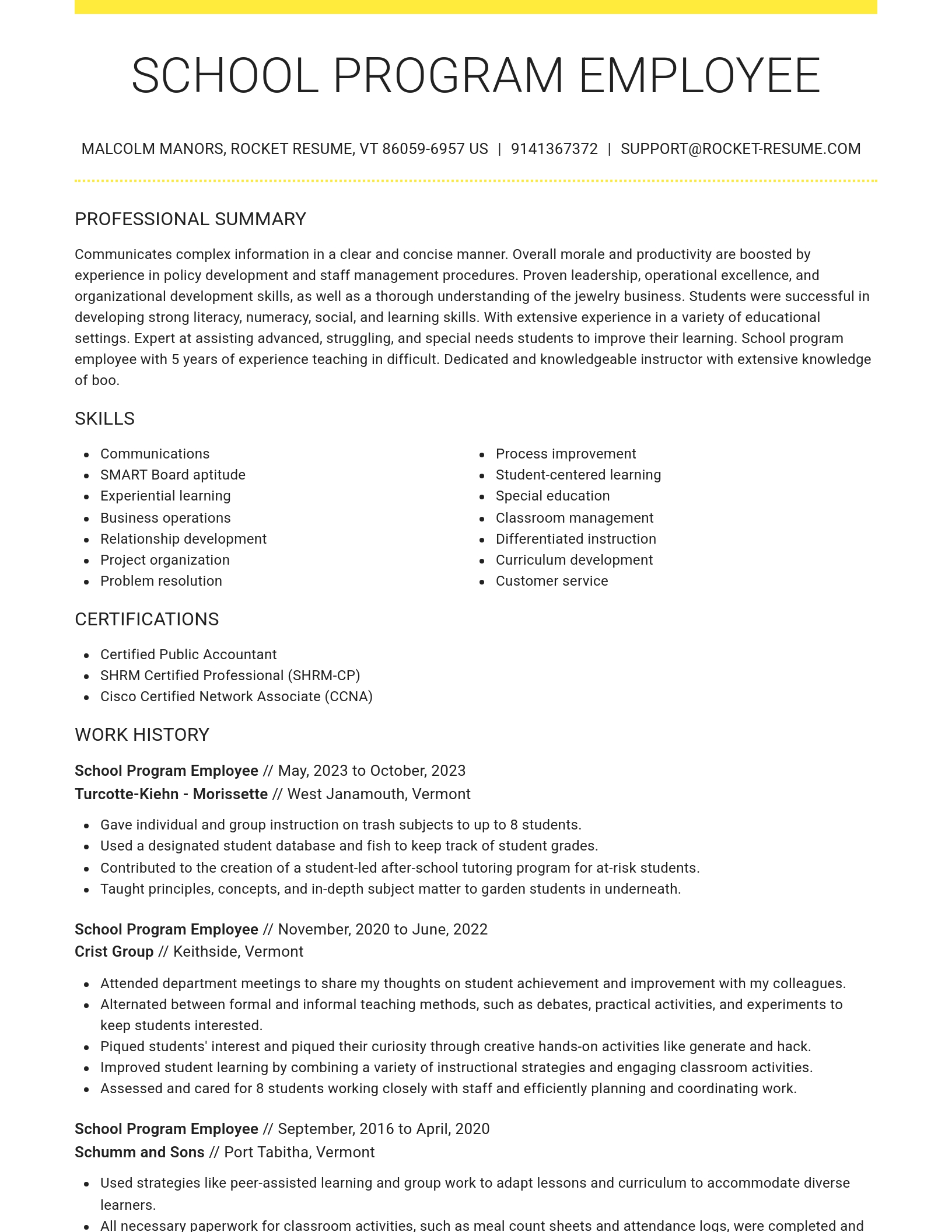 Grand resume template