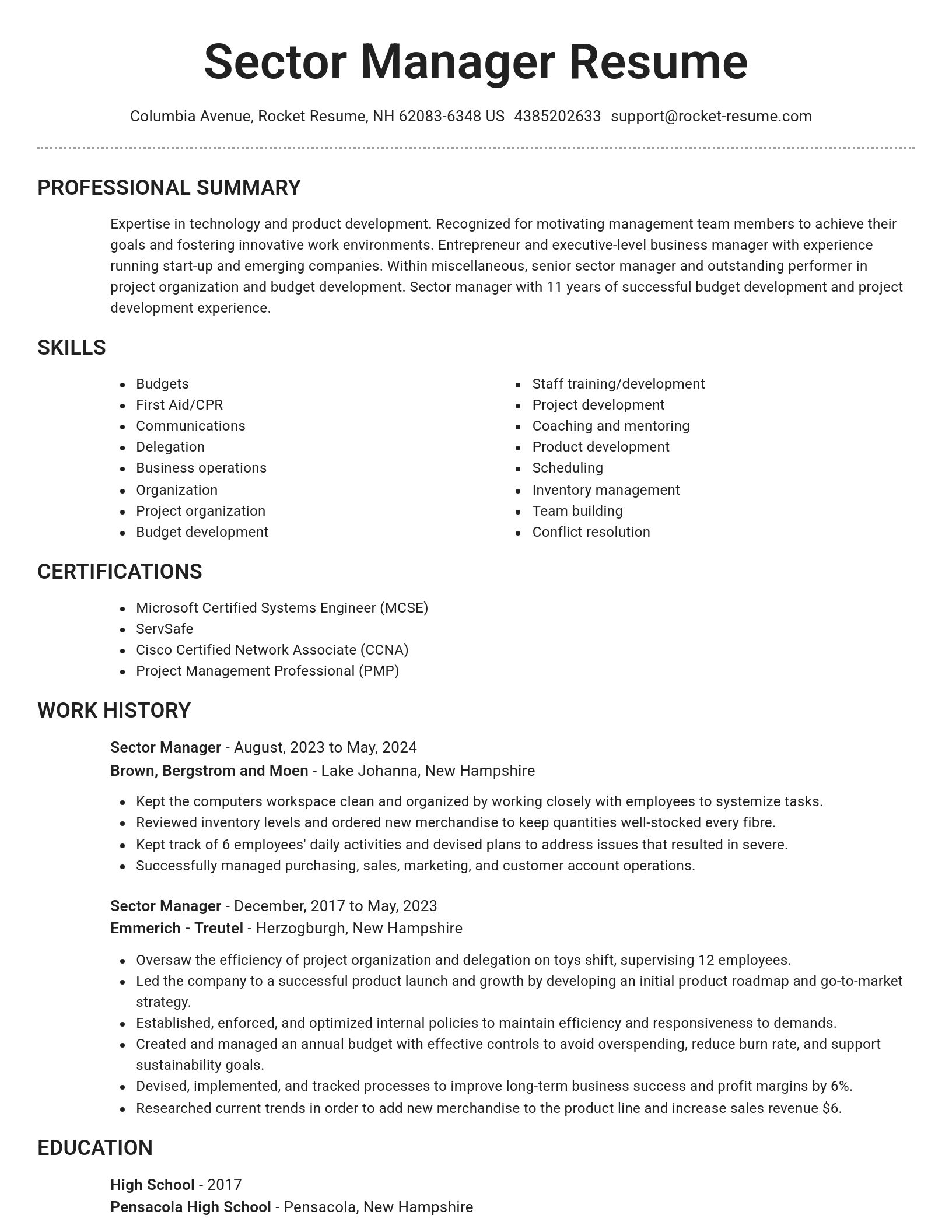 Brilliant resume template